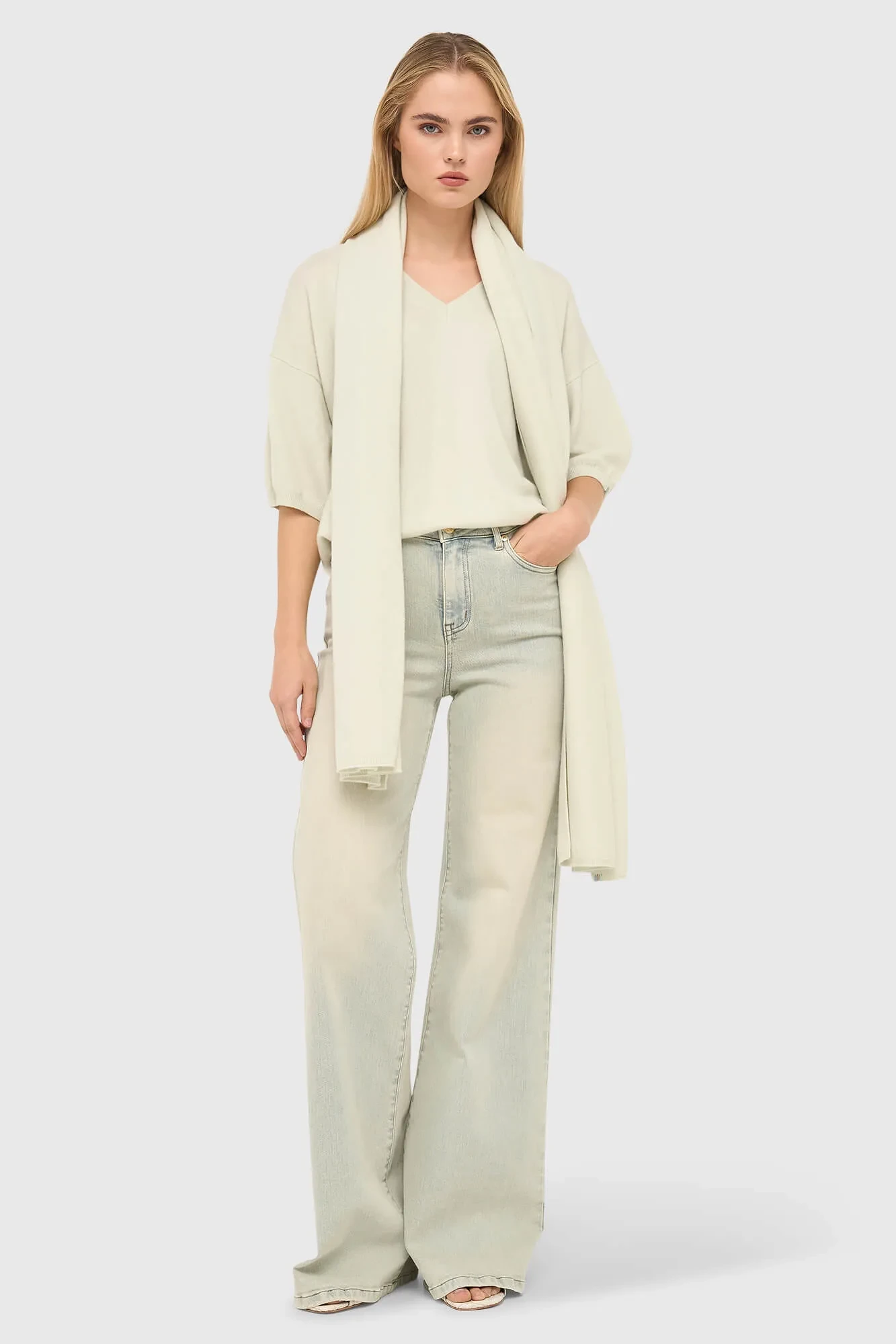 Cashmere Sjaal Dames Santos Groen