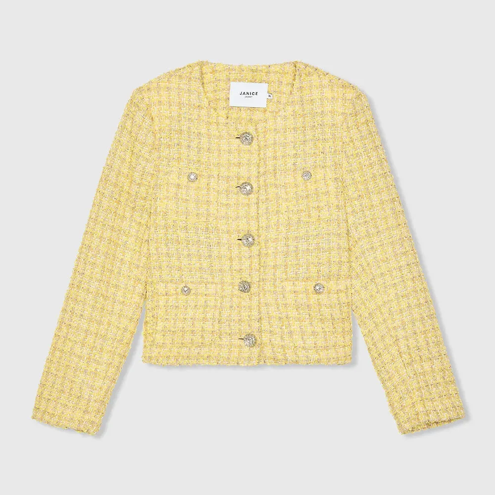 Dames Blazer Jasje Tweed Laurent Geel
