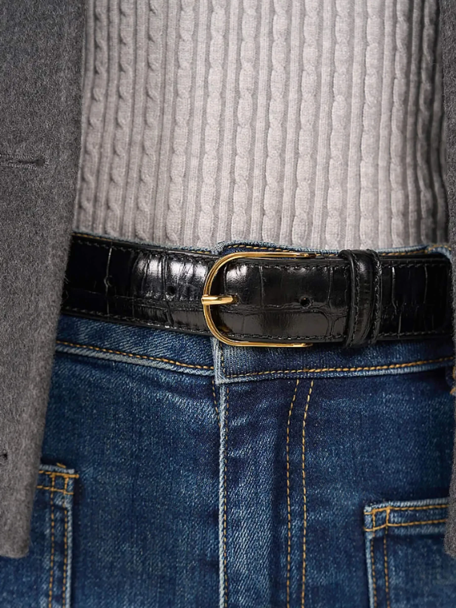 Chase Zwart Goud Croco