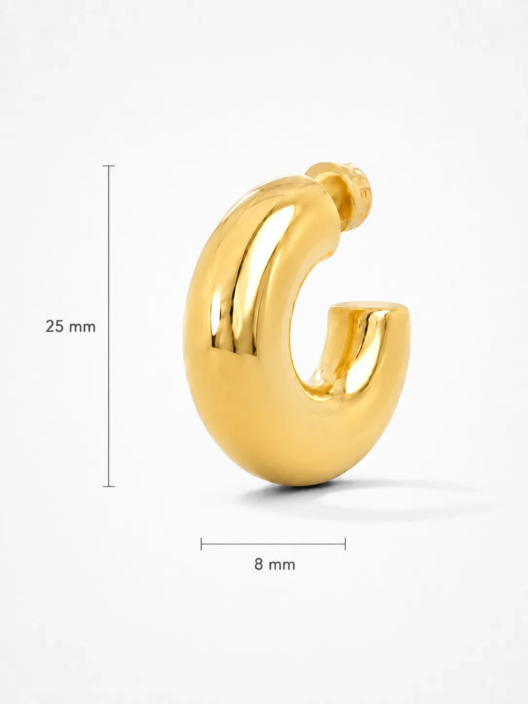 Gouden Oorbellen Creolen Chunky Hoops Hudson Medium