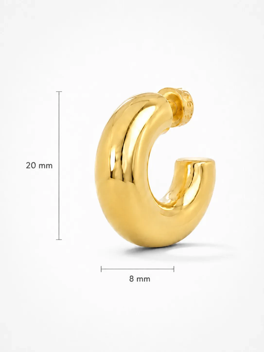 Gouden Oorbellen Creolen Chunky Hoops Hudson Small