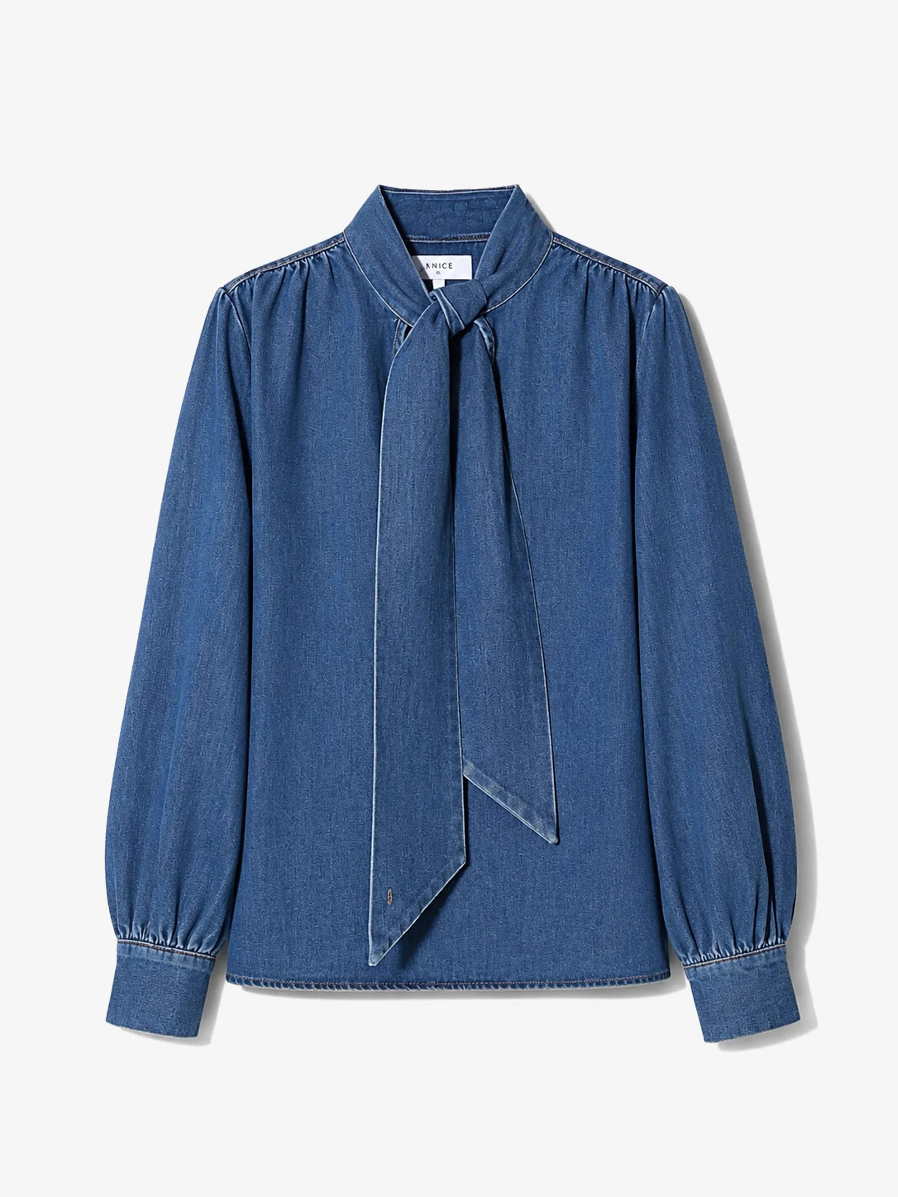 Denim Blouse Dames Katoen Kilian Blauw 469
