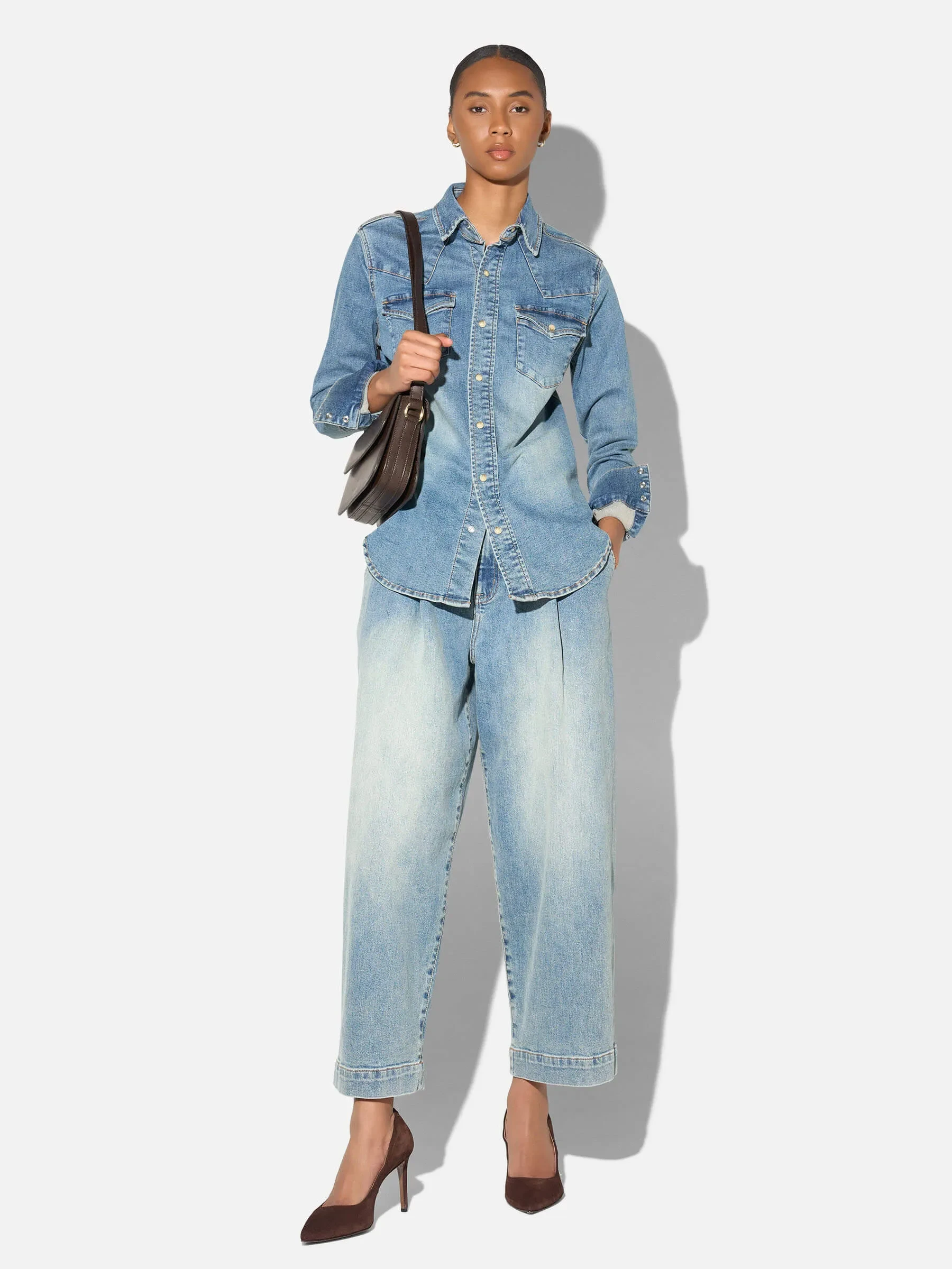 Denim Blouse Dames Stretch Levi 114