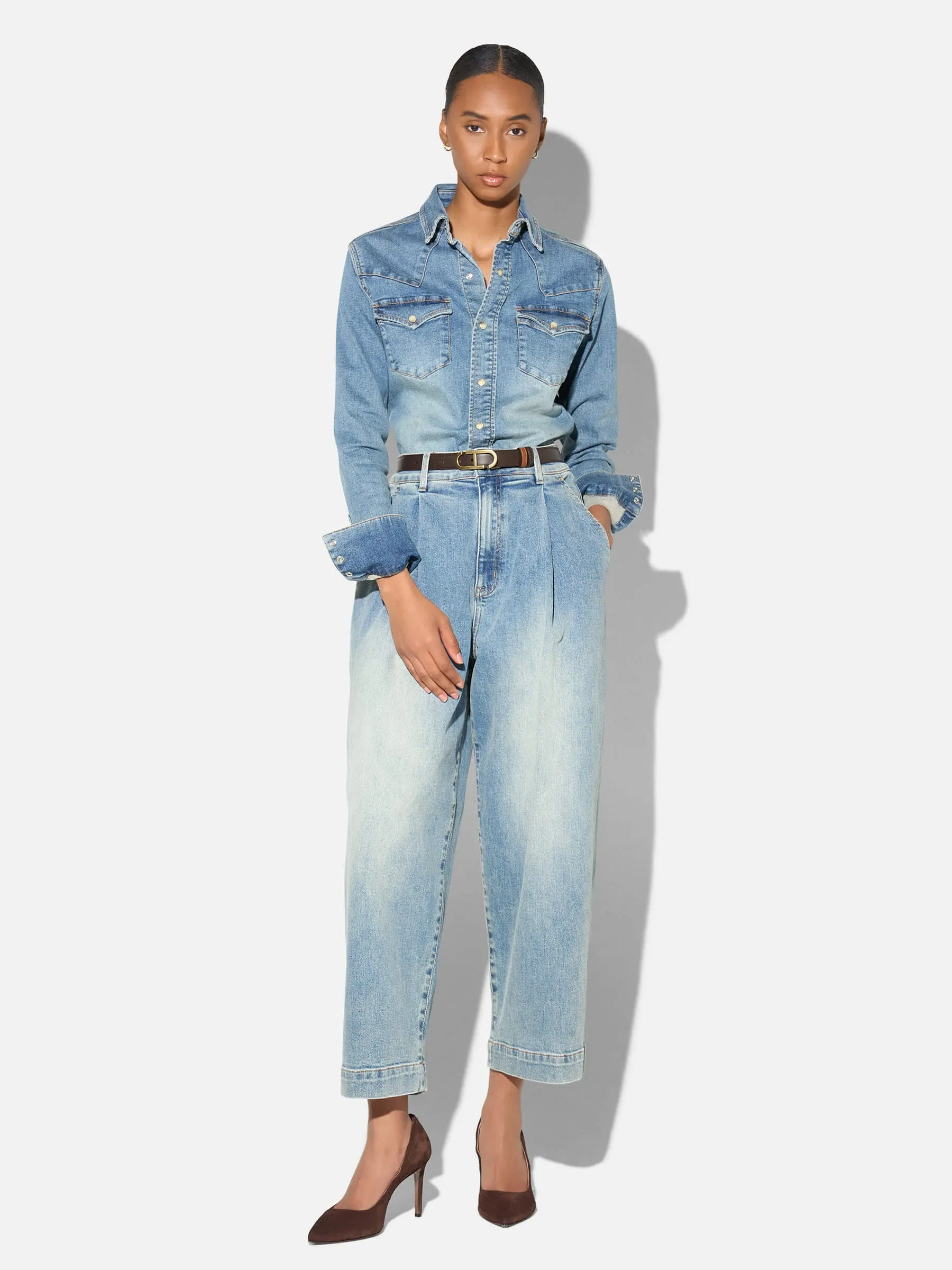 Denim Blouse Dames Stretch Levi 114