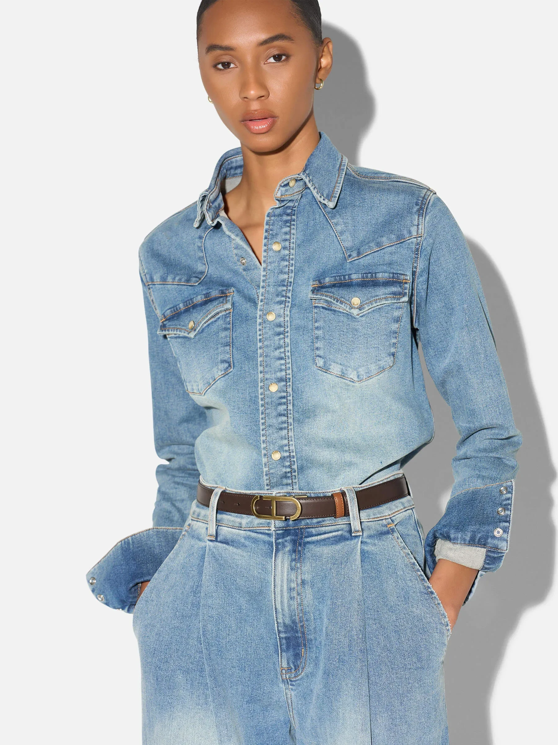 Denim Blouse Dames Stretch Levi 114