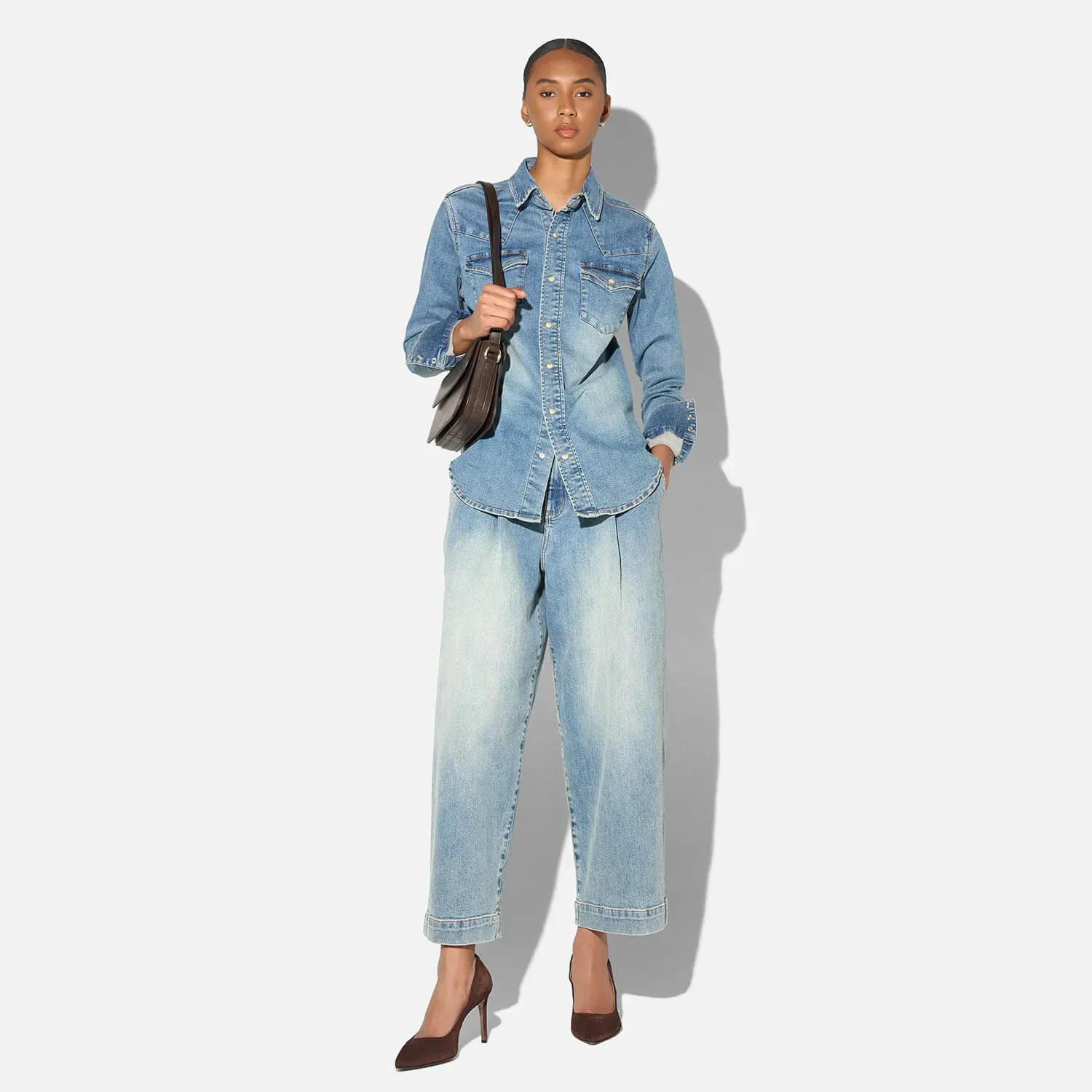 Denim Blouse Dames Stretch Levi 114