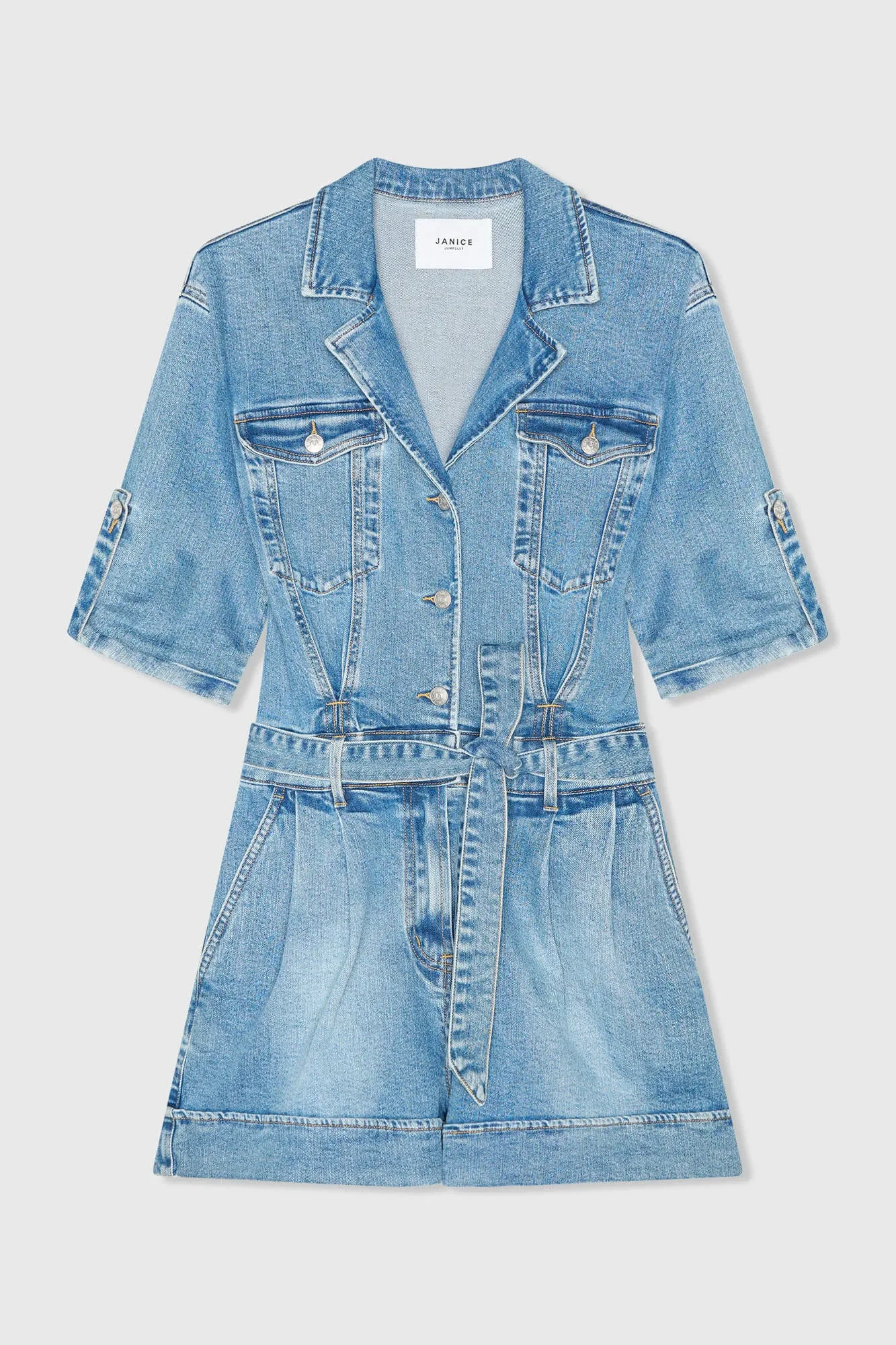 Denim Jumpsuit Dames Axil Blauw 786