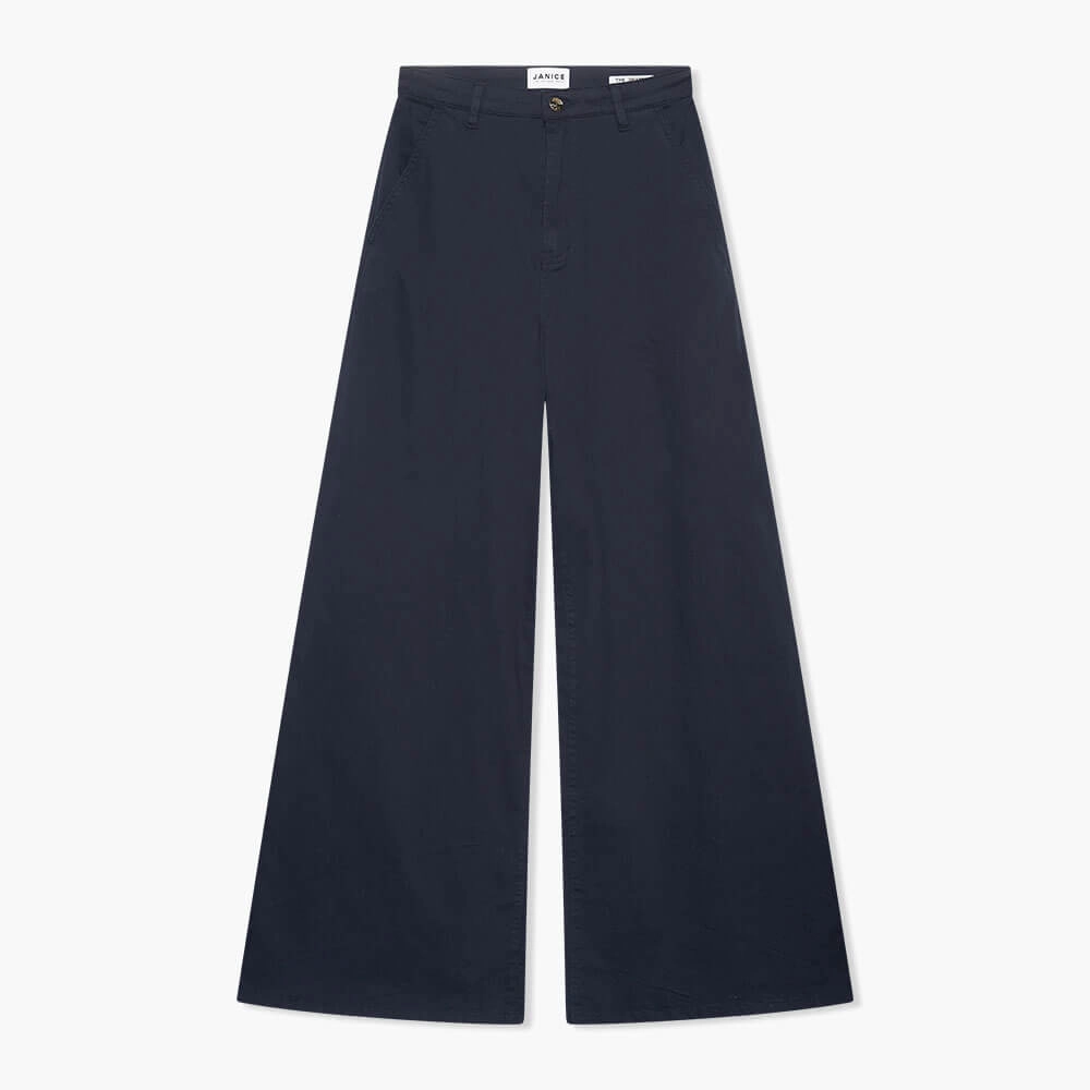 Blauwe Dames Jeans flared wijde pijp Dexter