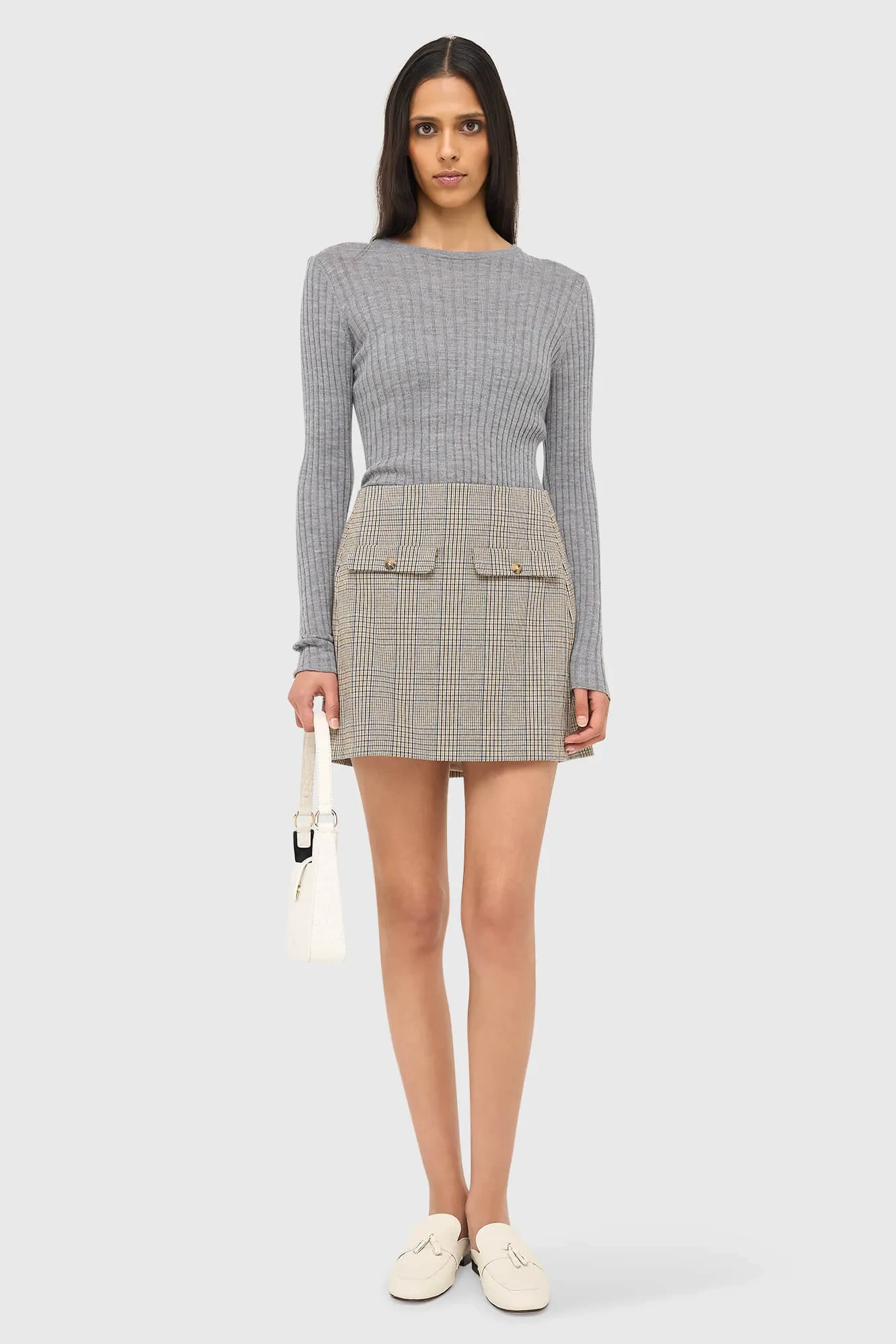 Merino Wol Truitje Longsleeves Lyle Grijs