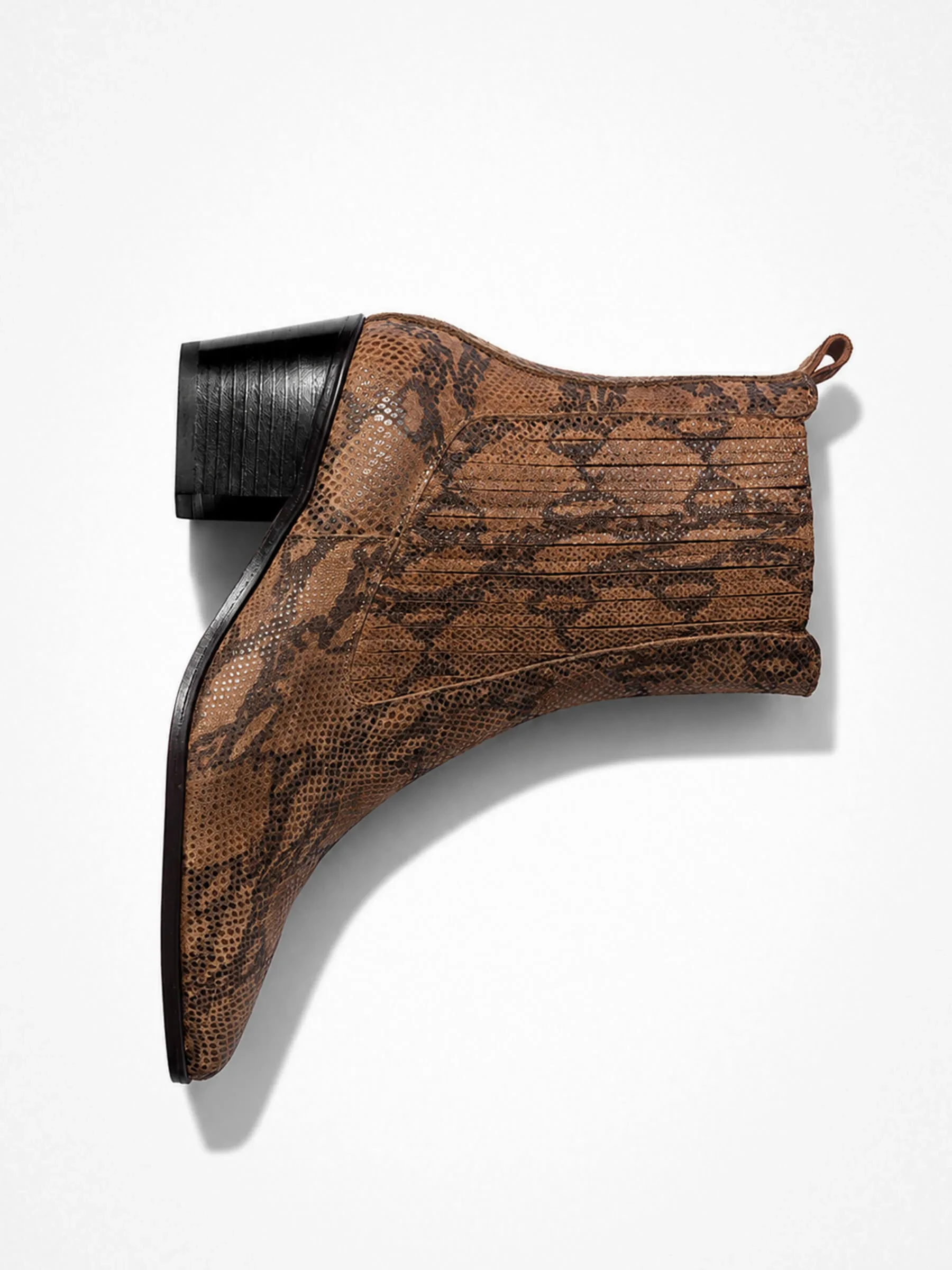 Enkellaars Western Dames Suede Colt Slangenprint