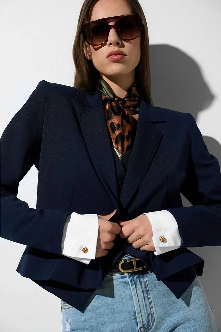Blazer Dames Kort Blauw Stan