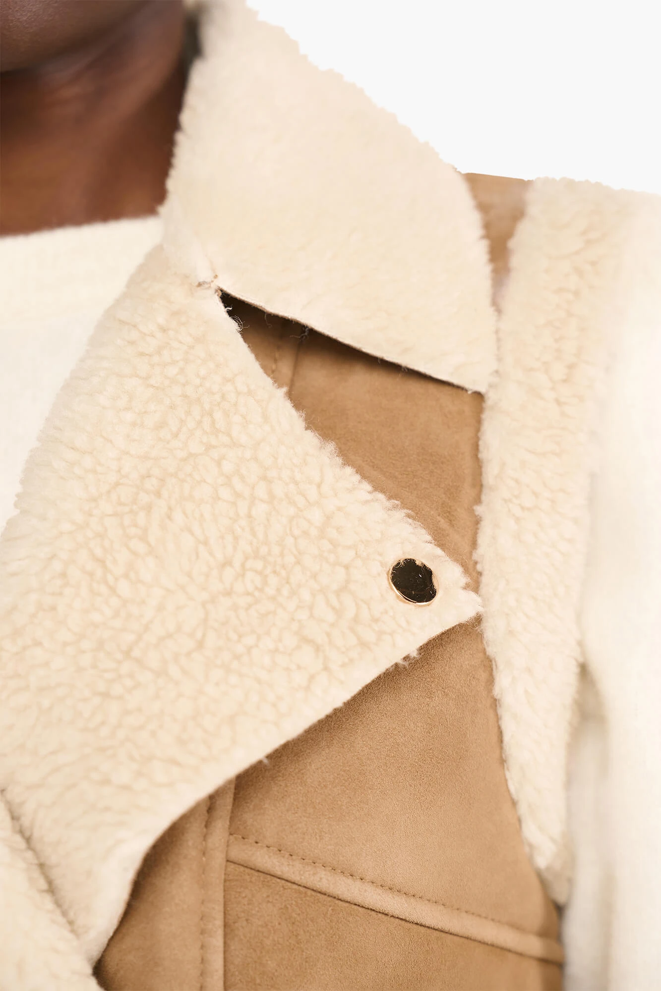 Lammy Dames Vest Suede Nick Cognac
