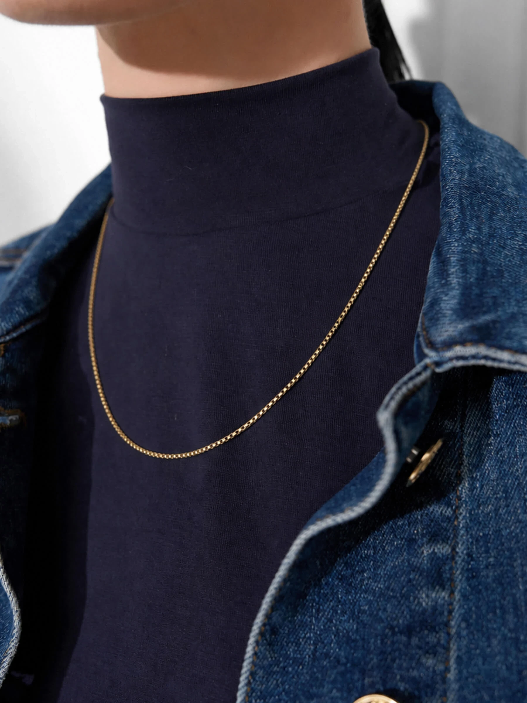 Gouden Ketting Vierkante Schakels Rogue Block Chain