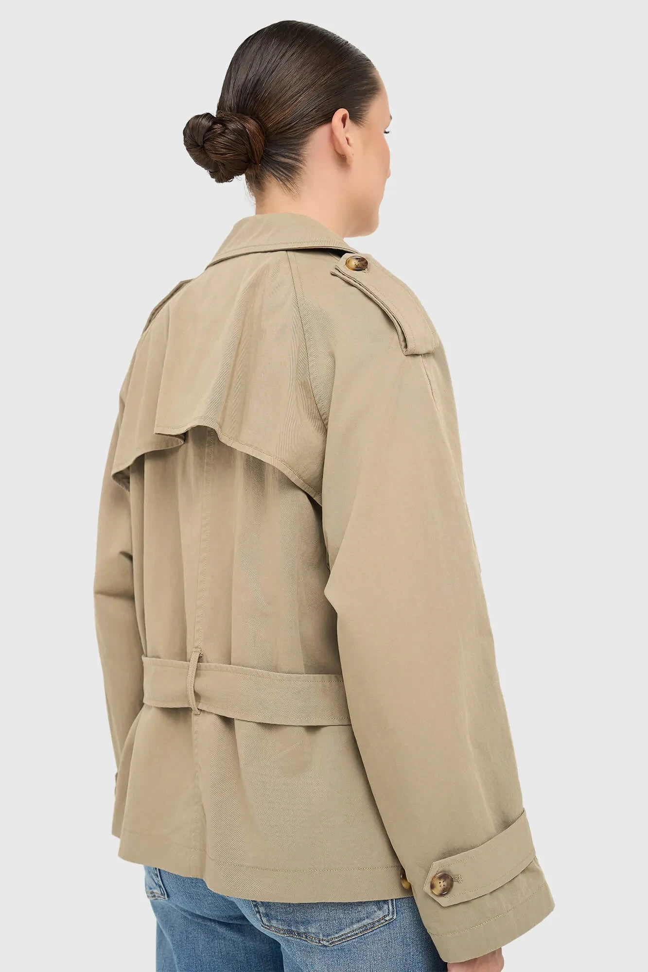 Groene Korte Trenchcoat Cayden