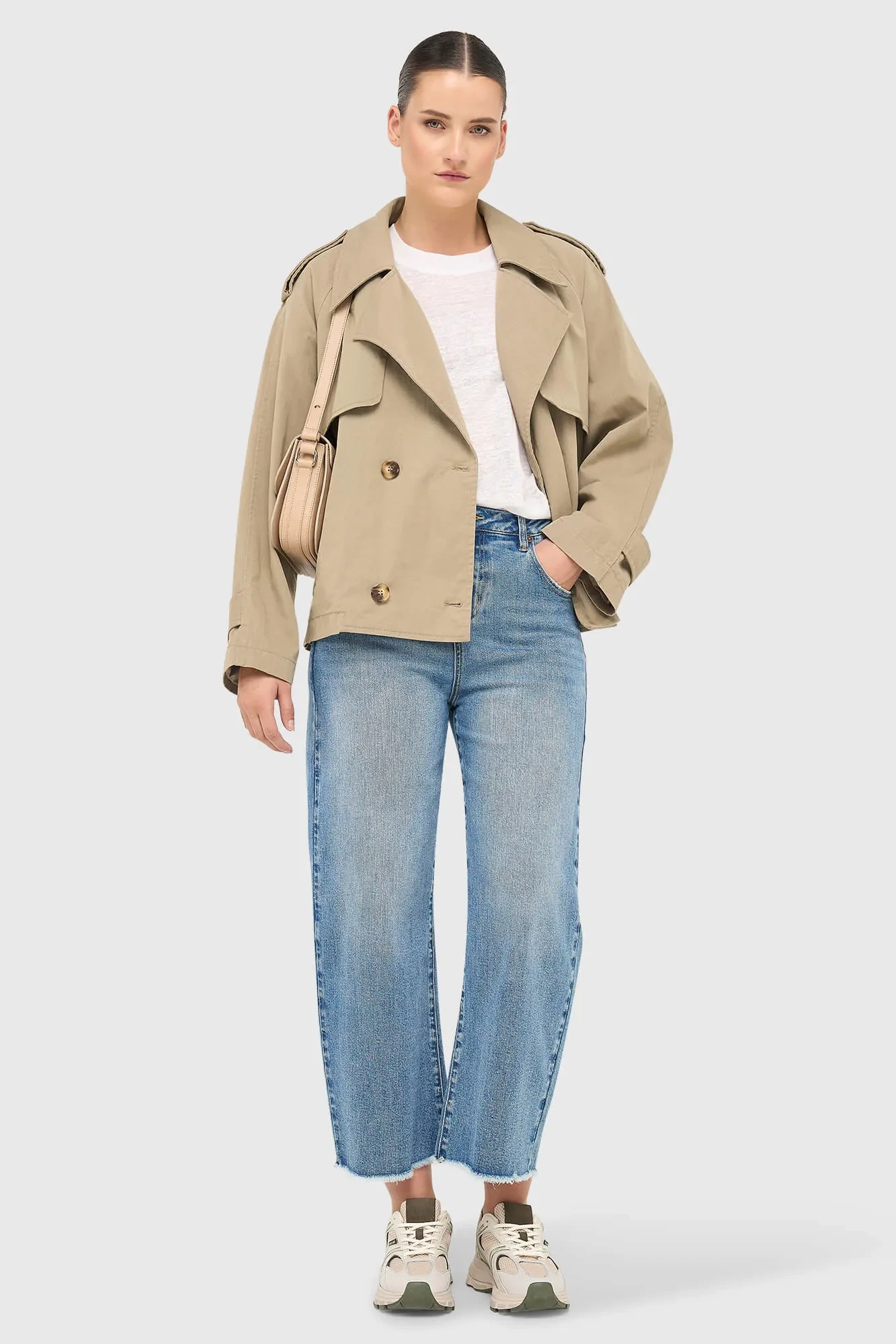 Groene Korte Trenchcoat Cayden