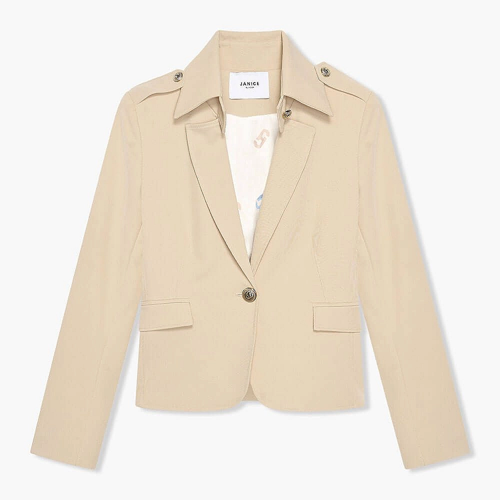 Blazer Kort Harris Beige