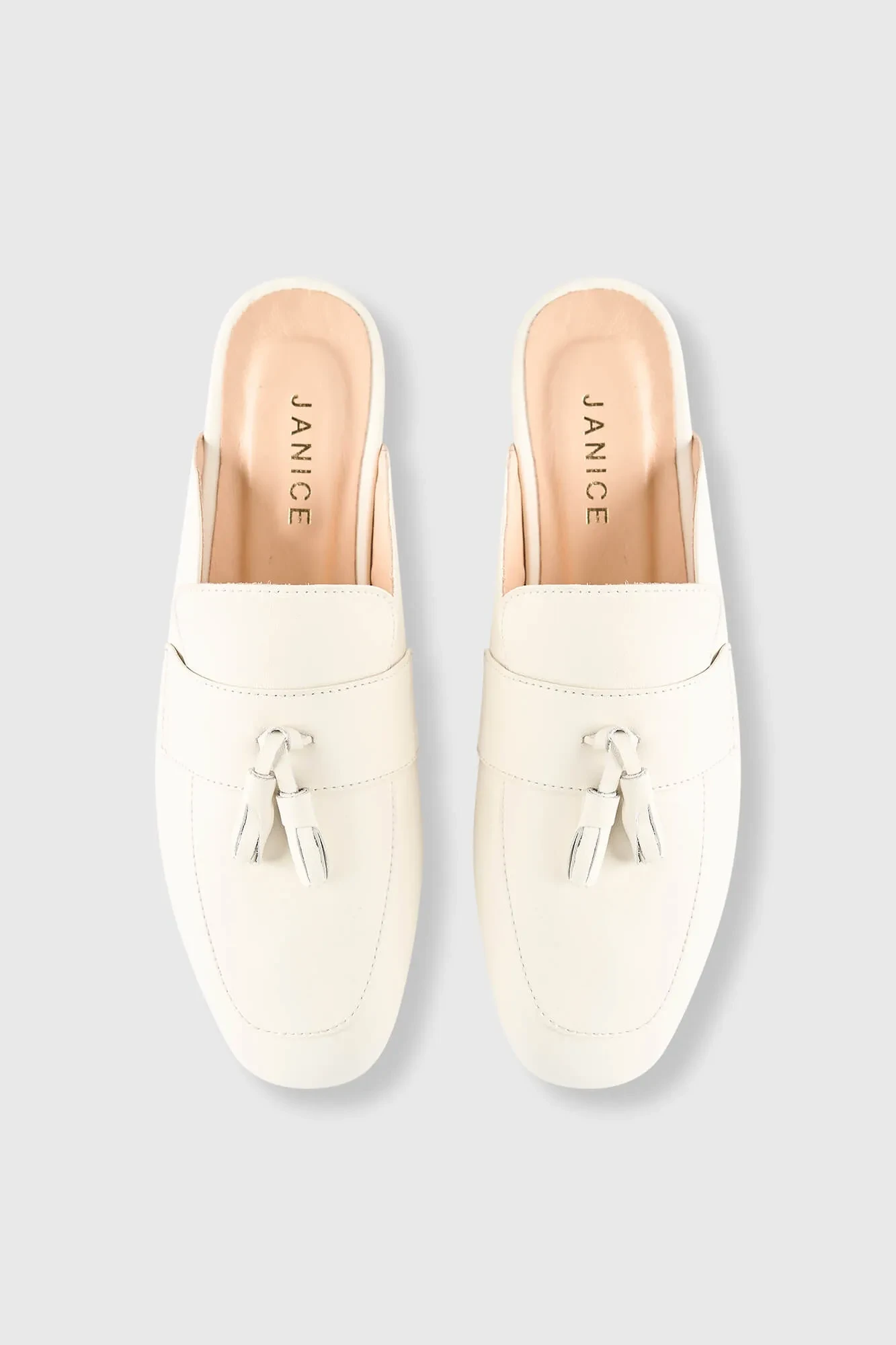 Instappers Loafers Dames Suede Burt Mule Off White