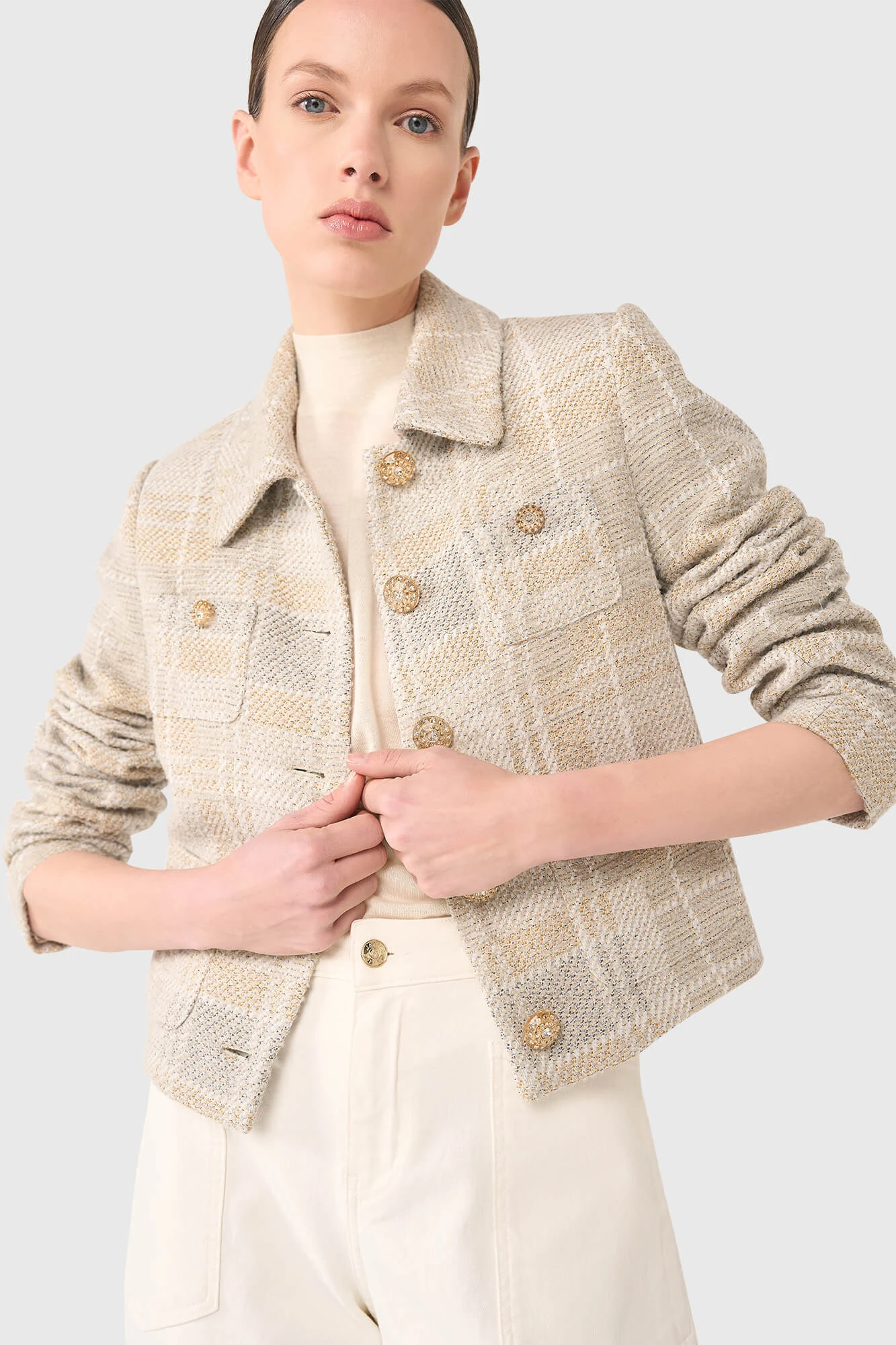 Tatum Grijs Tweed Lurex