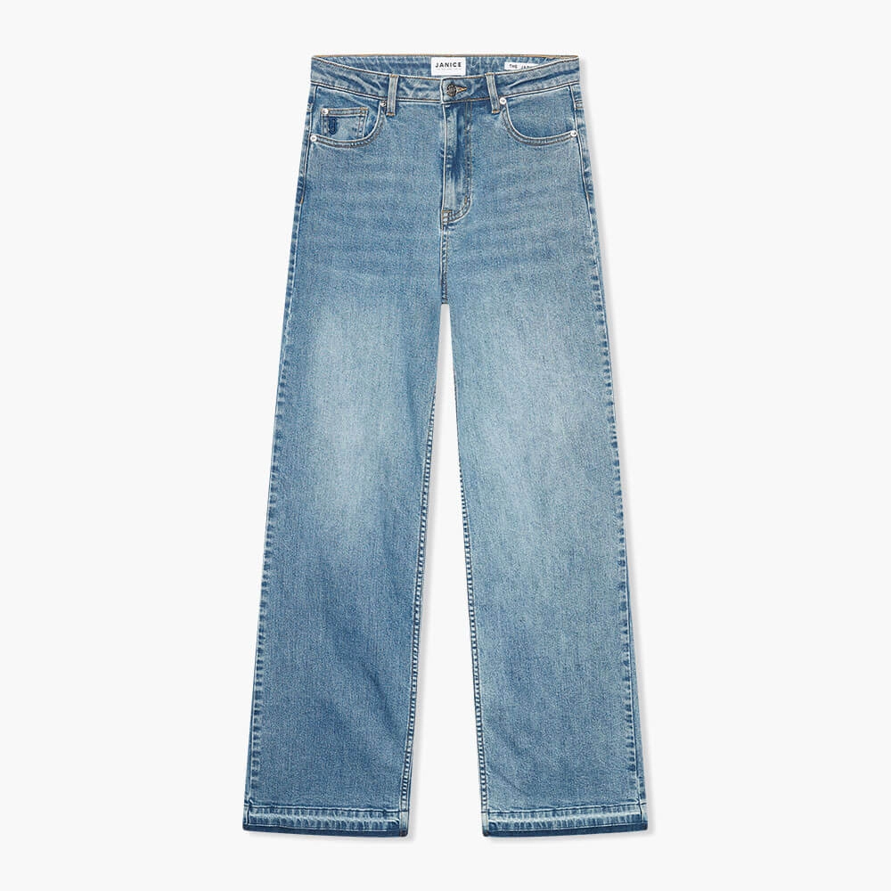 Blauwe Dames Jeans Wijde Pijp Jason 435