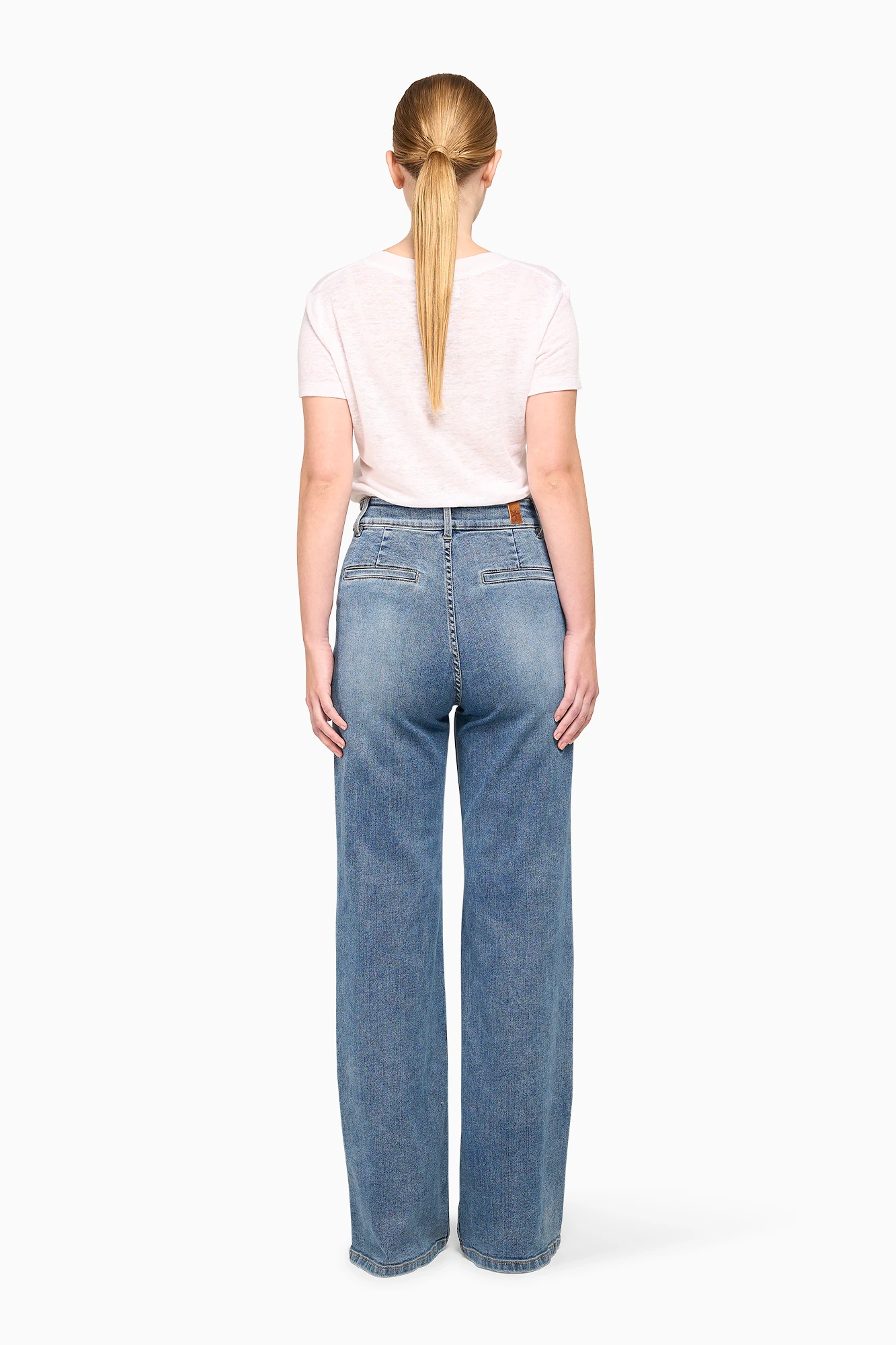 High Rise Flared Jeans Dames Jagger Blauw 422