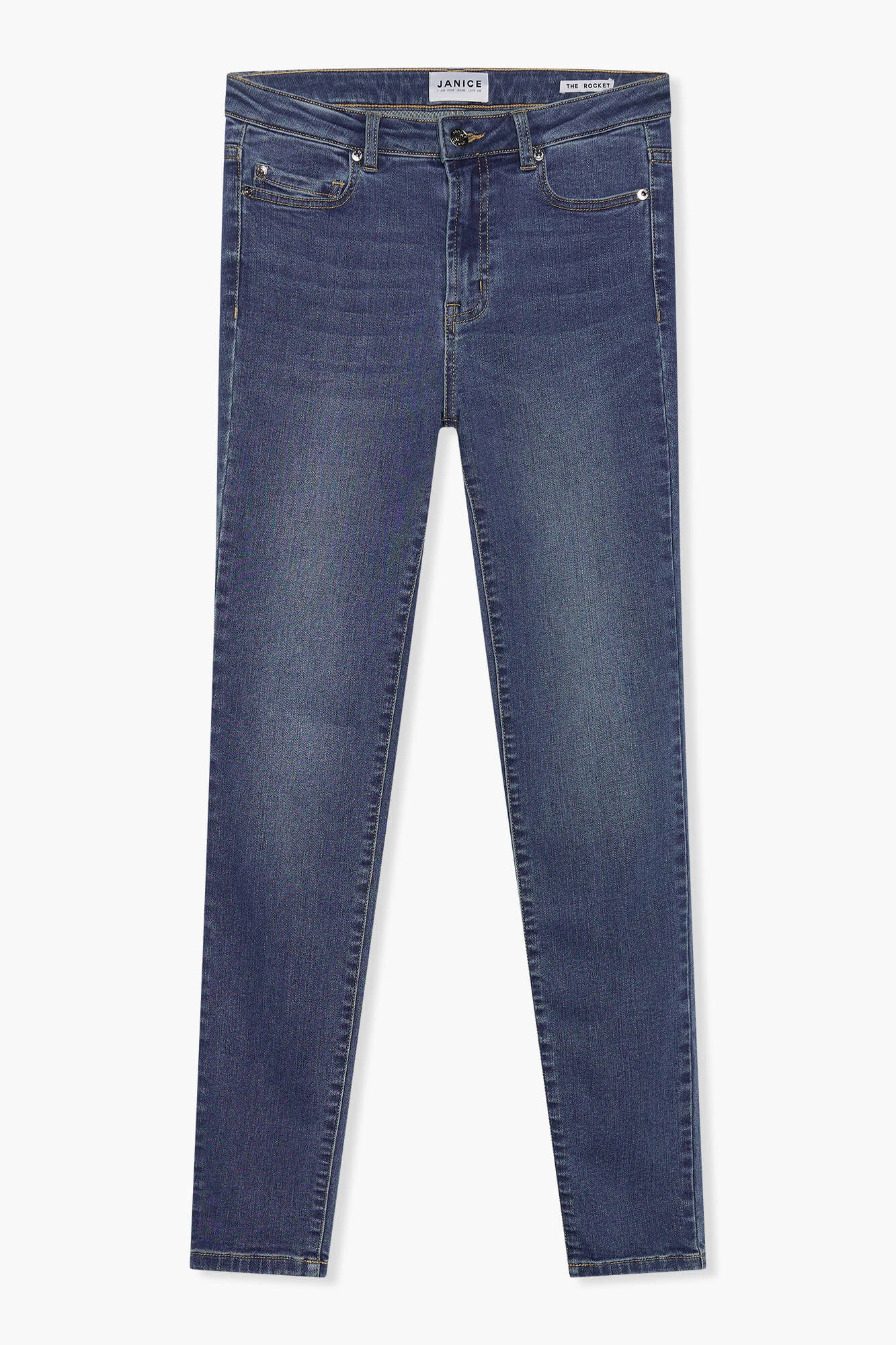 Skinny Jeans Dames Highwaist Rocket Blauw 111