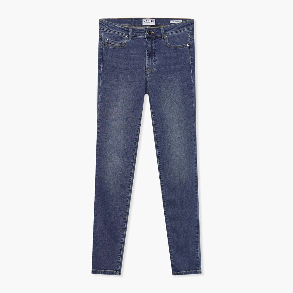 Skinny Jeans Dames Highwaist Rocket Blauw 111