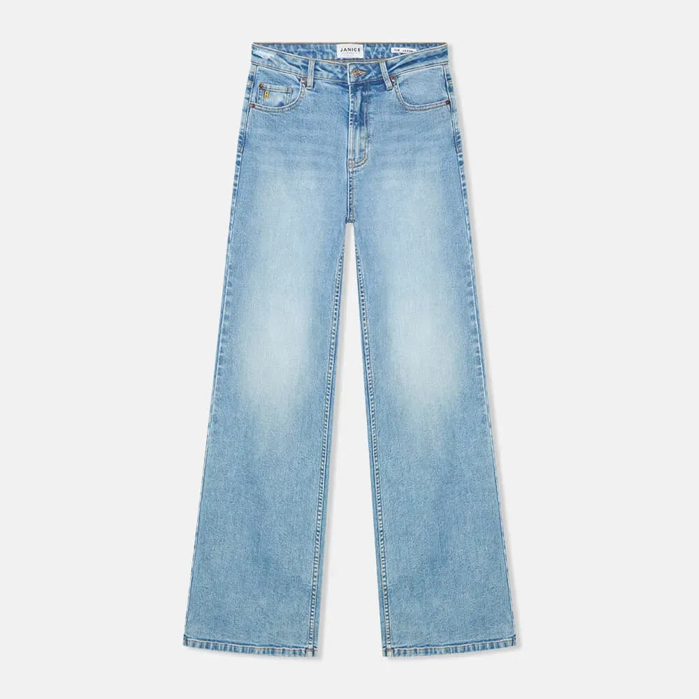Jeans Dames Rechte Pijp High Rise Jason Blauw 786