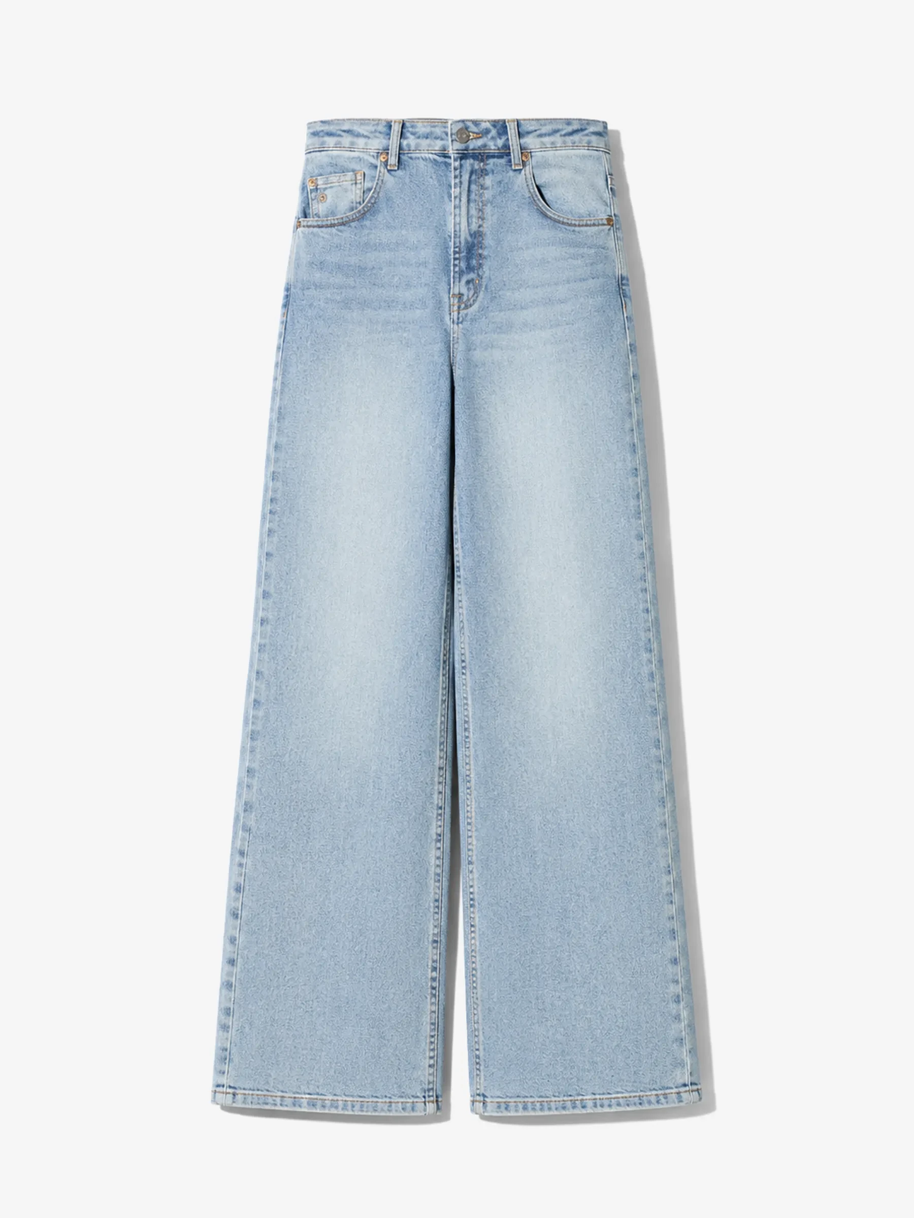 Jeans Dames Rechte Pijp High Rise Stretch Jason Blauw 114