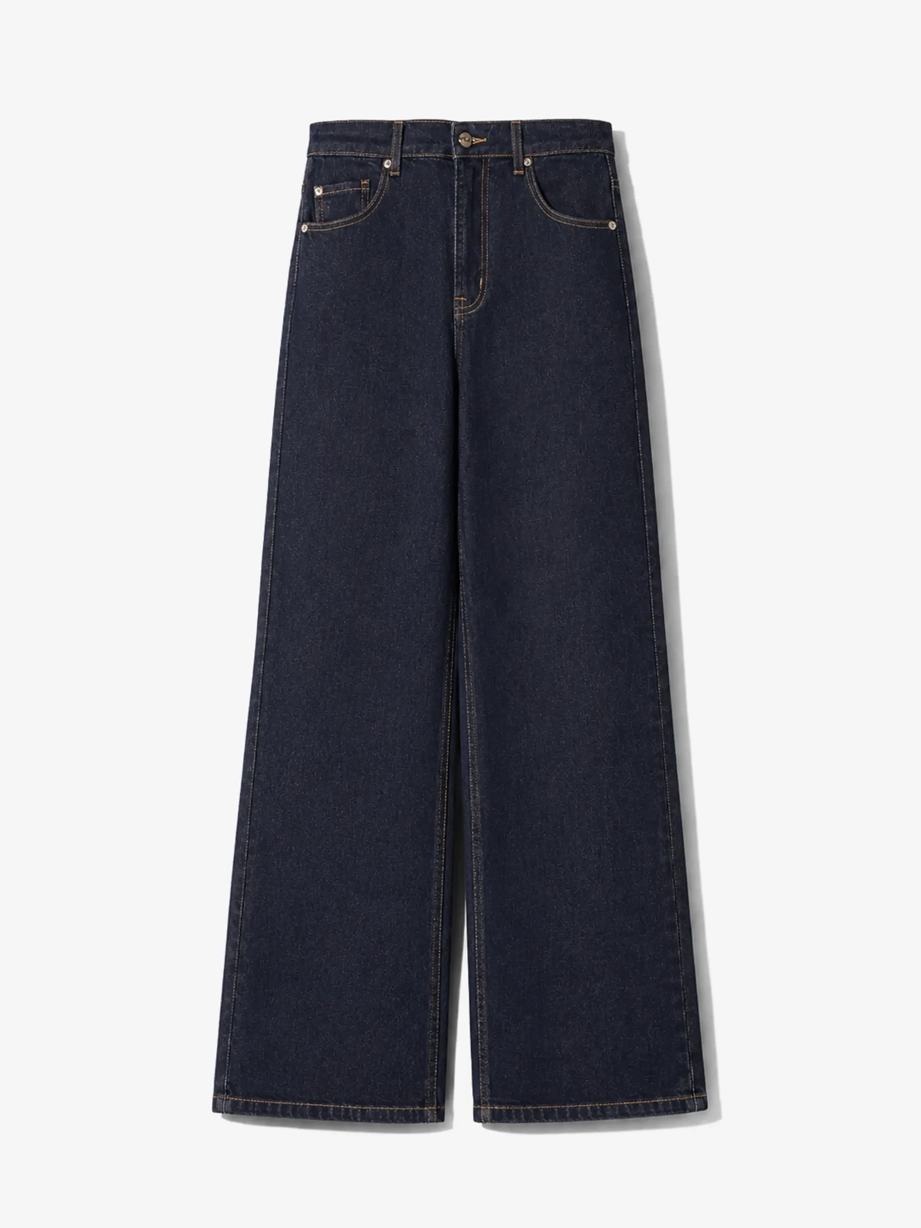 Jeans Dames Rechte Pijp High Rise Stretch Jason Japanse Denim