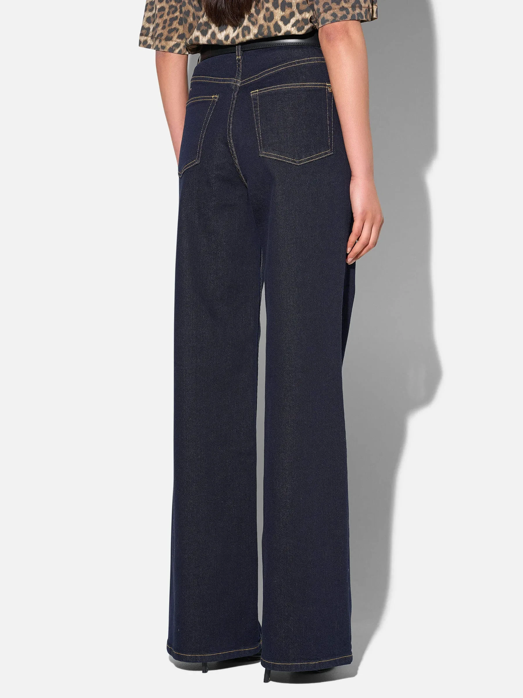 Jeans Dames Rechte Pijp High Rise Stretch Jason Japanse Denim