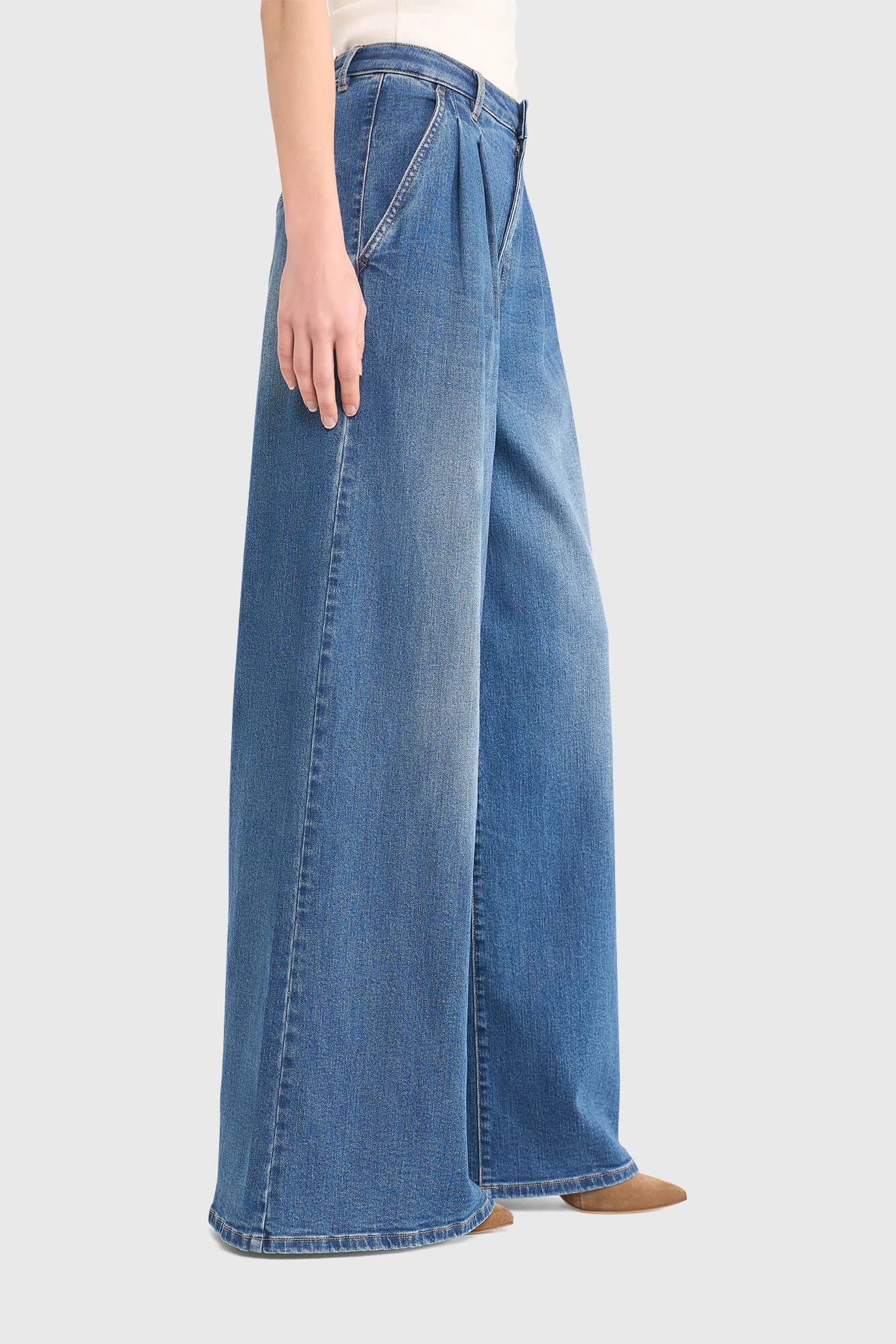 Jeans Dames Wijde Pijp Dollar Blauw 111