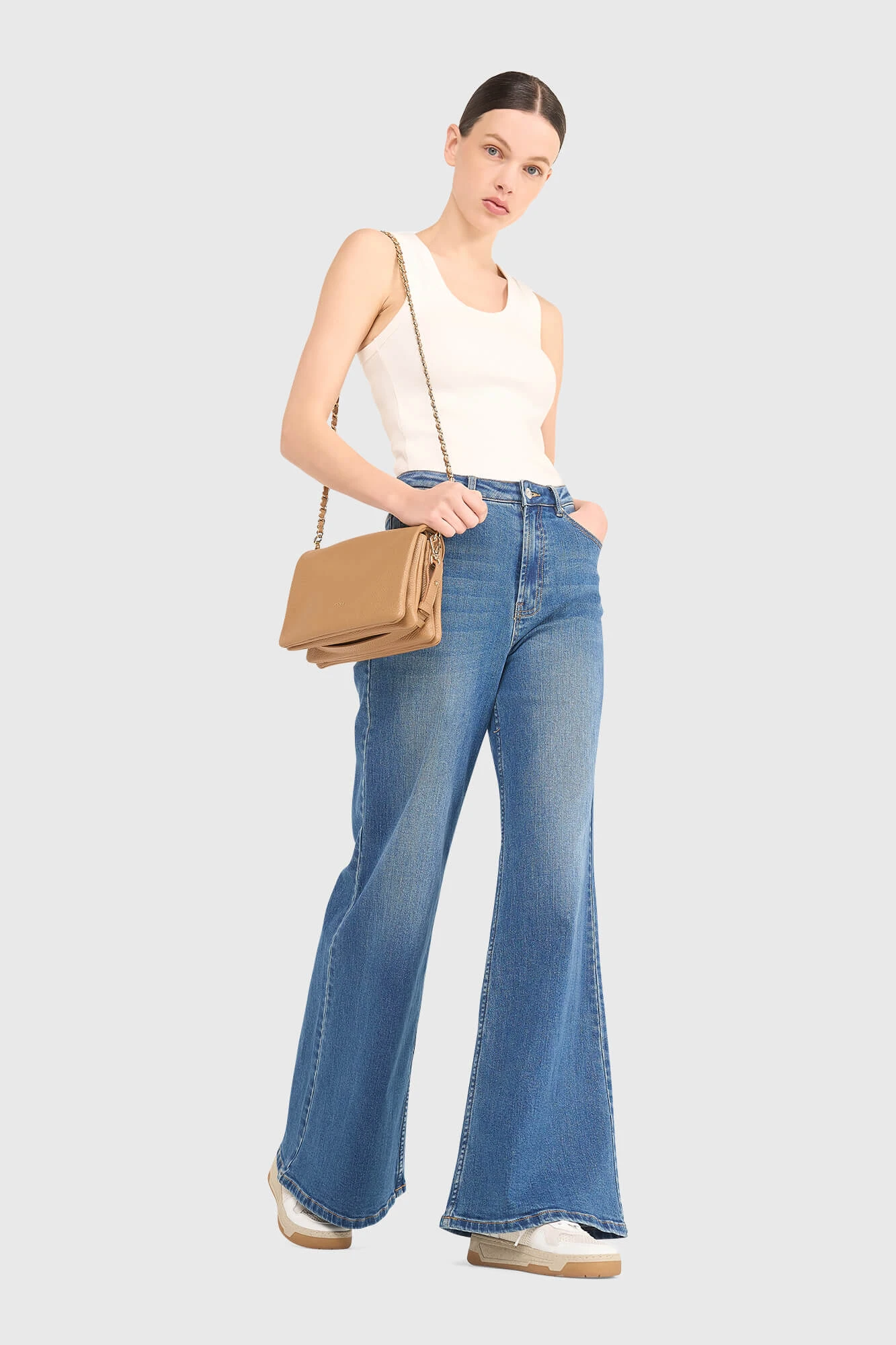 High Rise Wijde Leg Jeans Mason Blauw 111