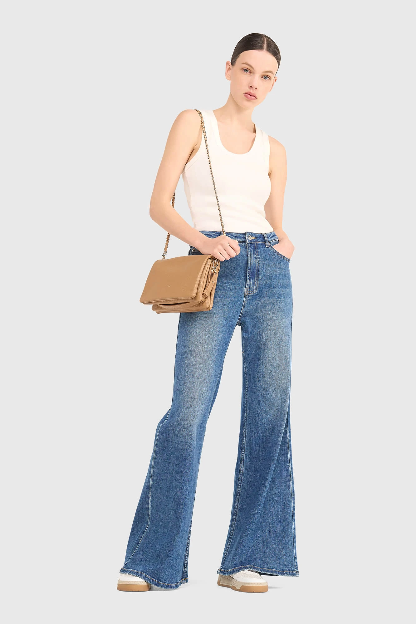 High Rise Wijde Leg Jeans Mason Blauw 111