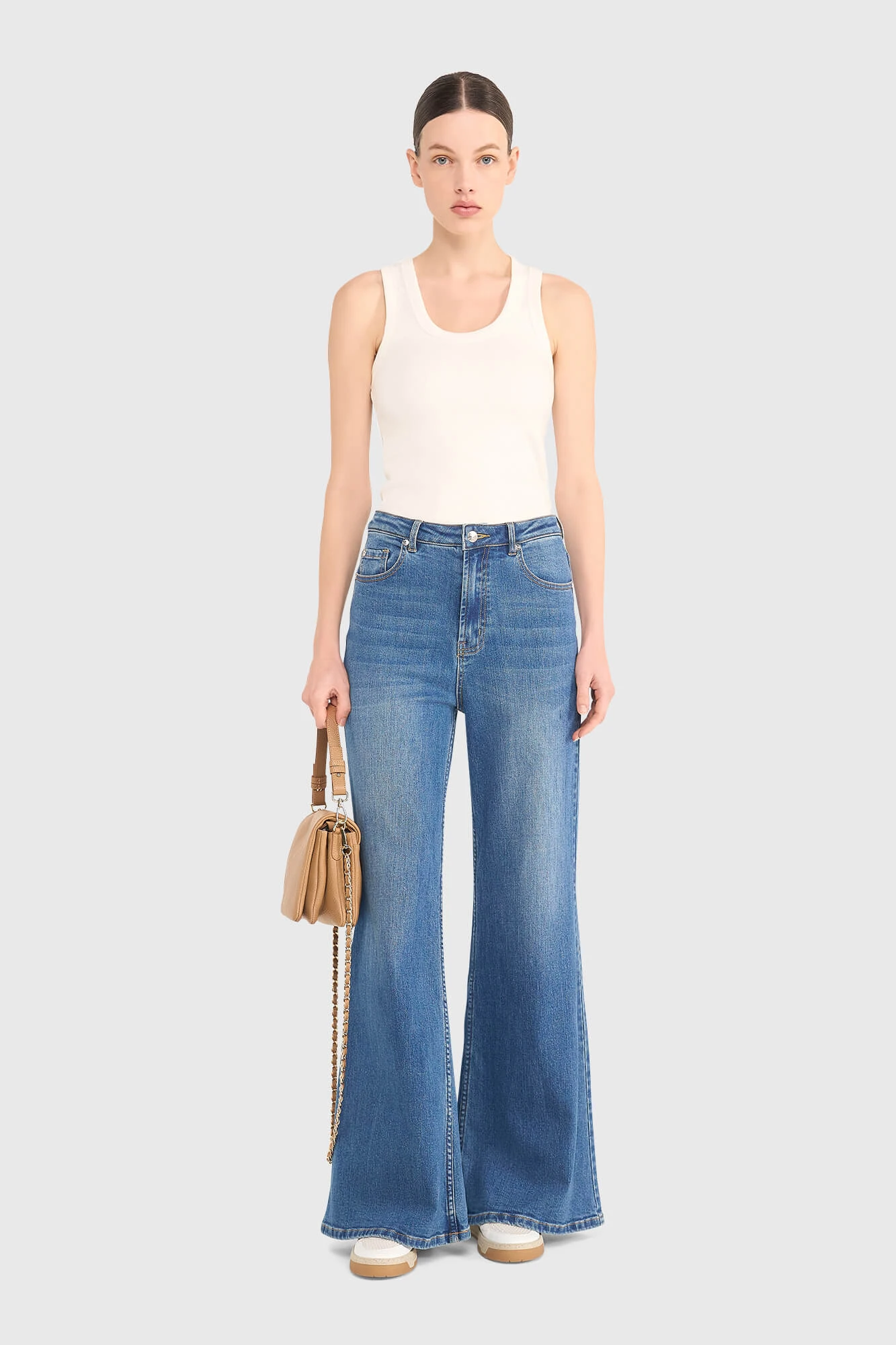 High Rise Wijde Leg Jeans Mason Blauw 111