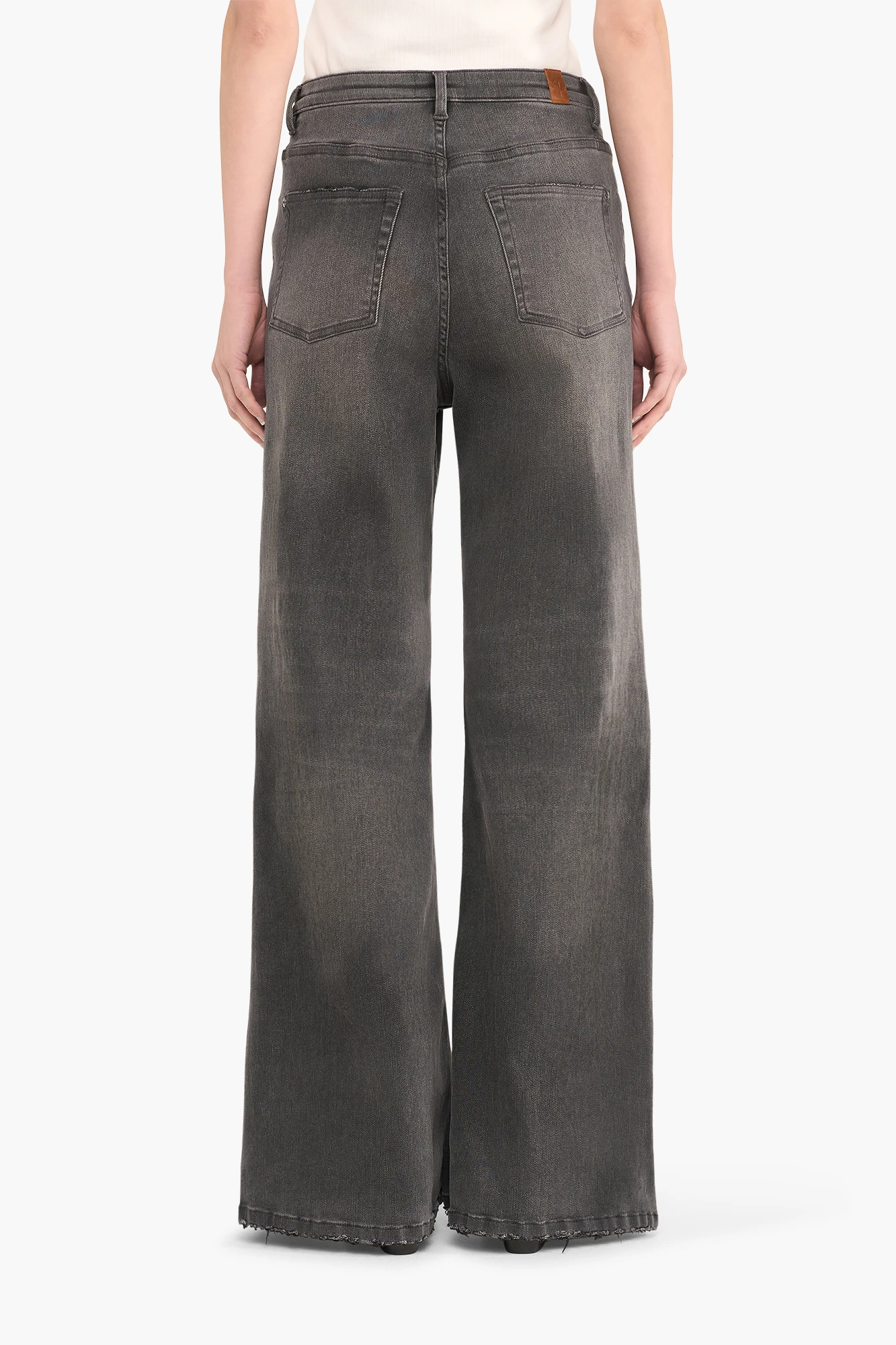 High Rise Wijde Leg Jeans Mason Grijs 415