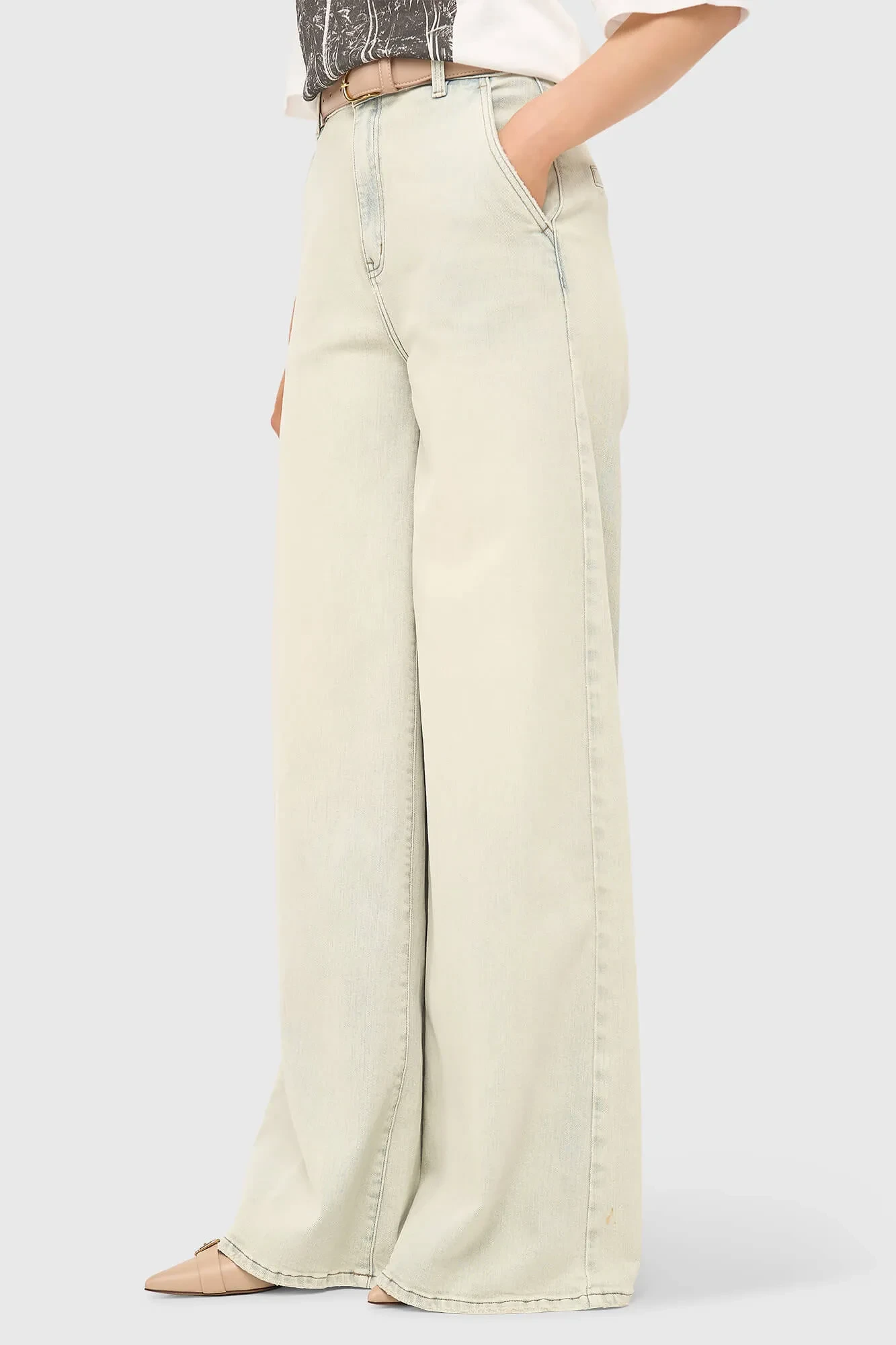 Jeans Dames Wijde Pijp High Rise Stretch Dexter Blauw 004