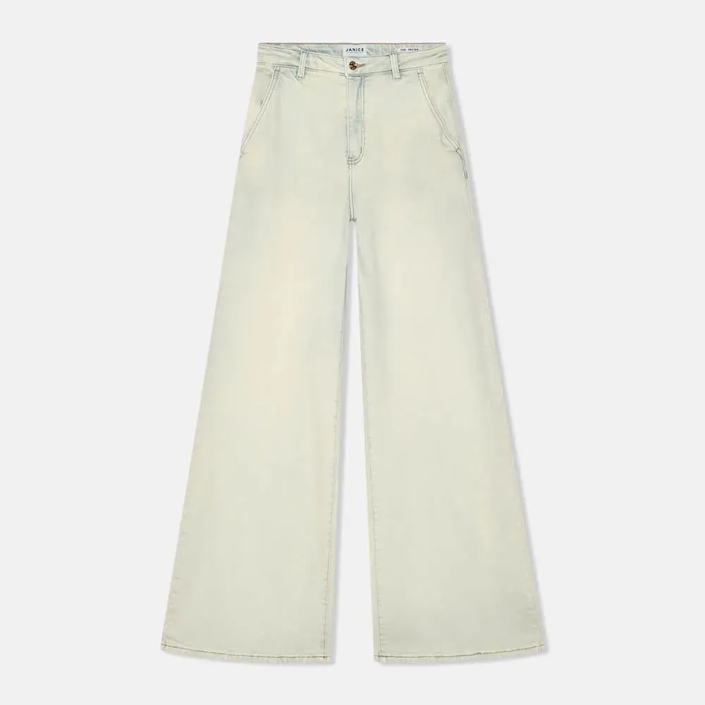 Jeans Dames Wijde Pijp High Rise Stretch Dexter Blauw 004