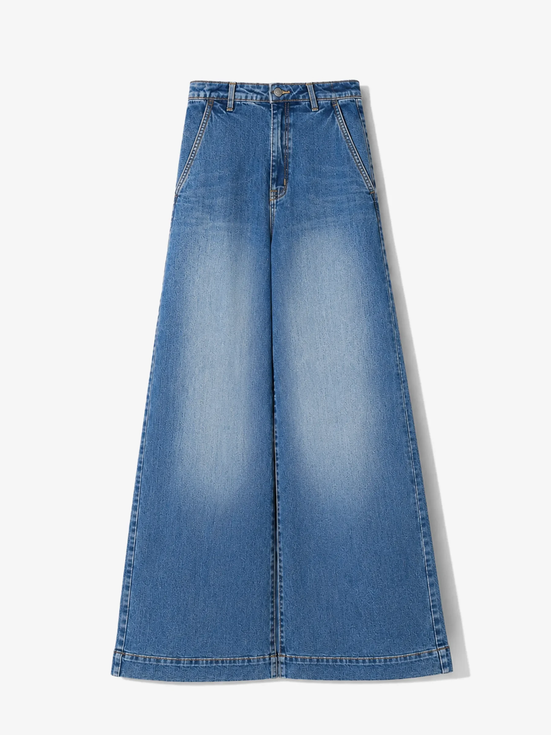 jeans dames wijde pijp high rise stretch dexter blauw 258