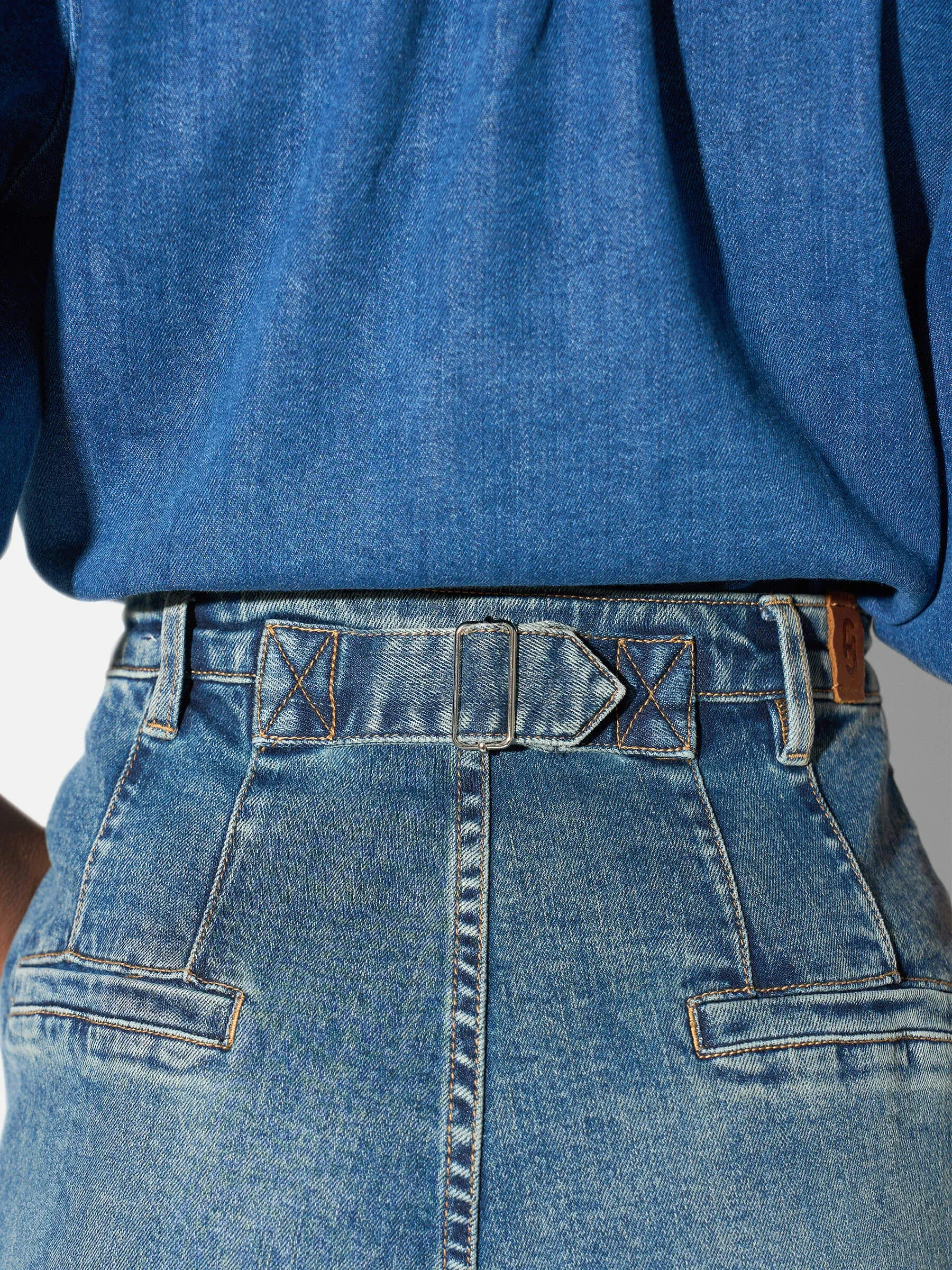 jeans dames wijde pijp high rise stretch dexter blauw 258
