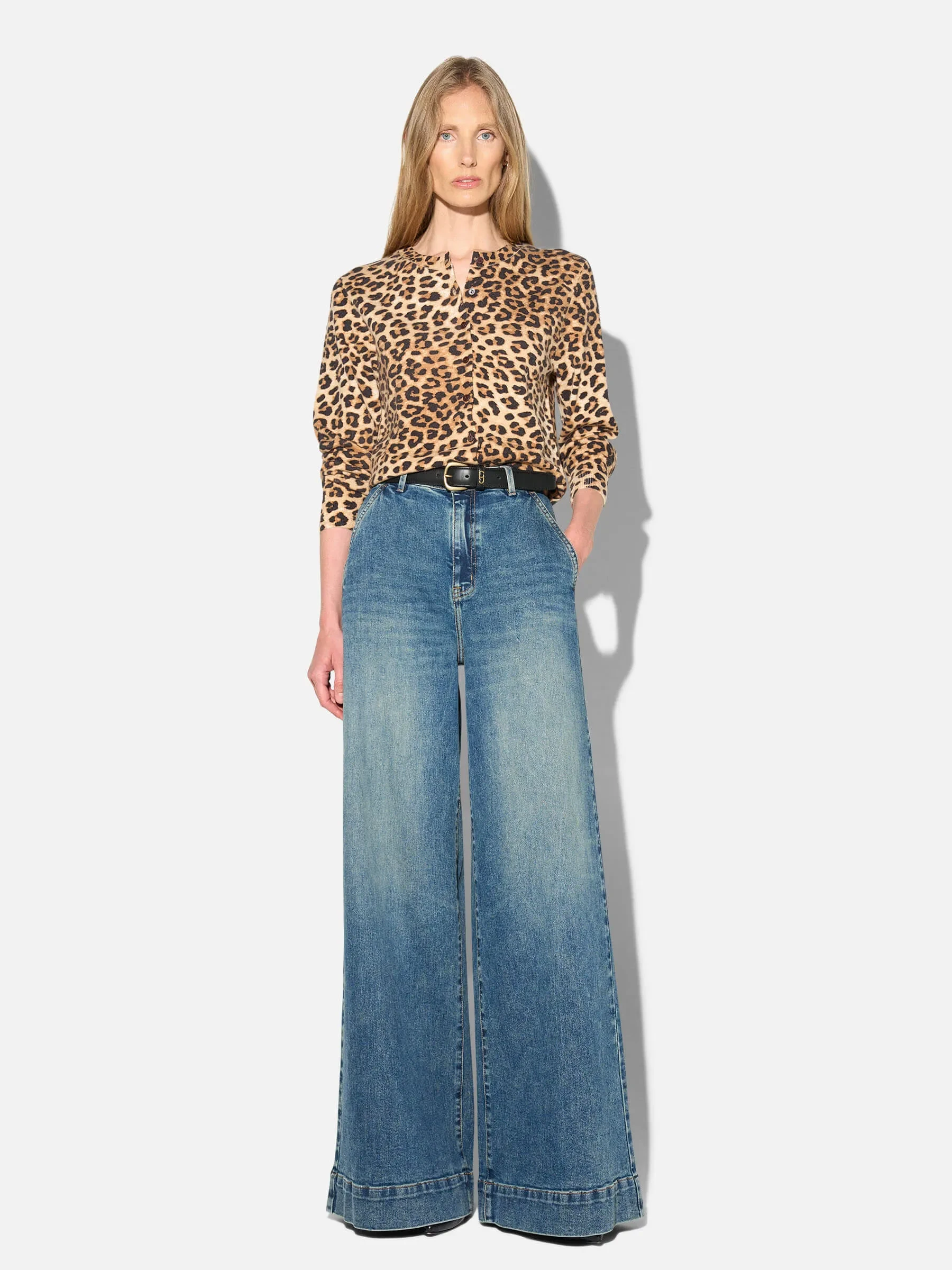 Jeans Dames Wijde Pijp High Rise Stretch Dexter Blauw 357