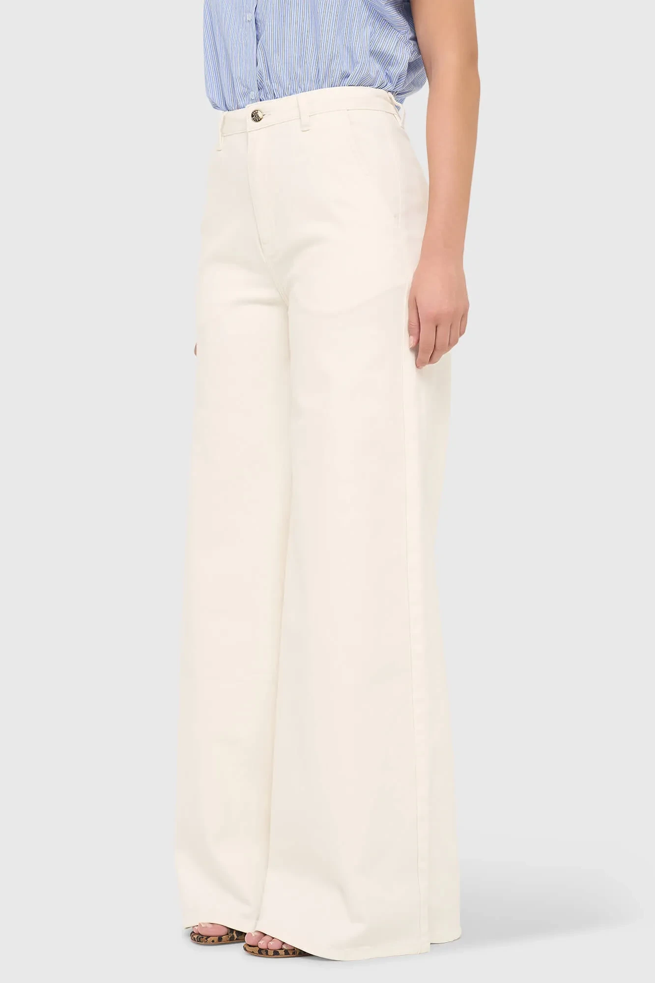 Jeans Dames Wijde Pijp High Rise Stretch Dexter Off White 264