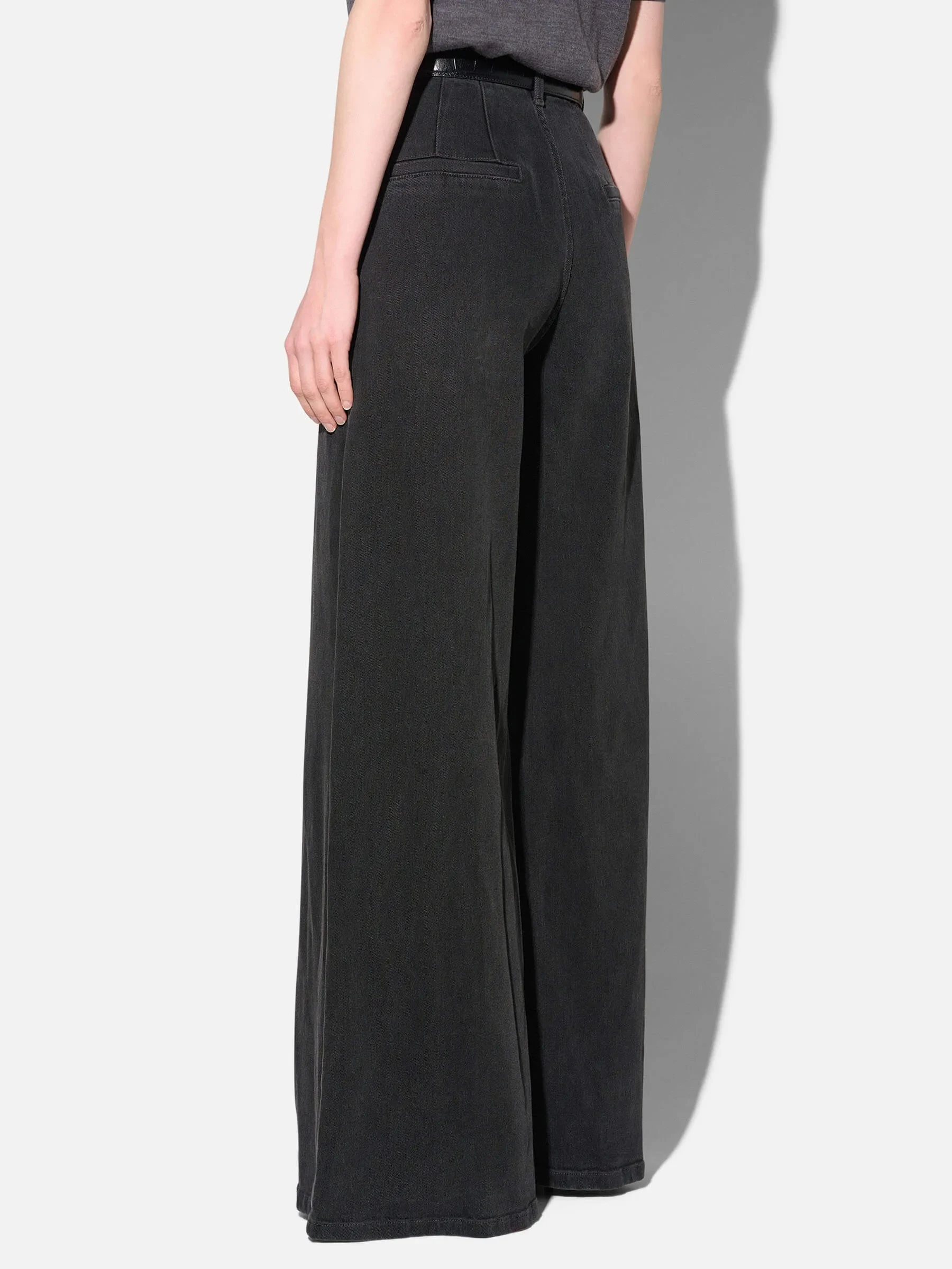 Jeans Dames Wijde Pijp High Rise Stretch Dexter Zwart 813