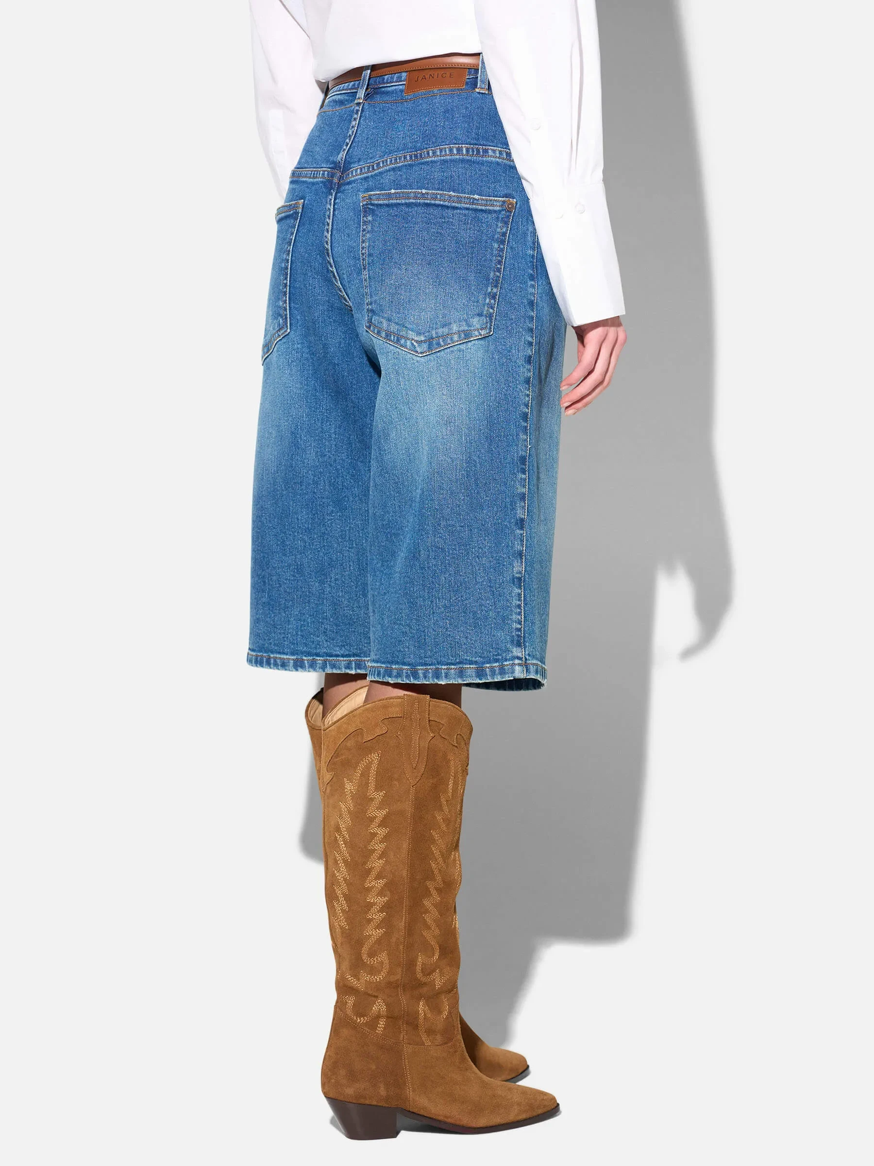 Jeans Shorts Dames Stretch Denim Bryce Blauw 258