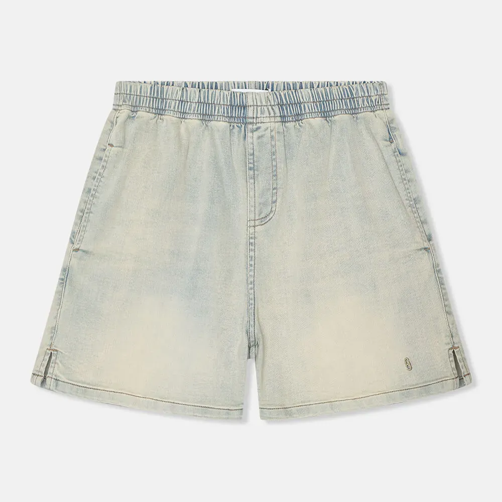 Jeans Shorts Dames Stretch Elastiek Riott Blauw 004
