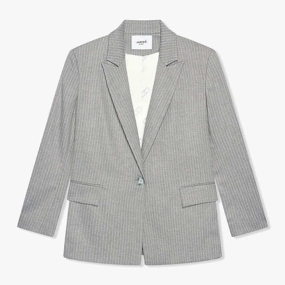 Jones Blazer Grijs Gestreept