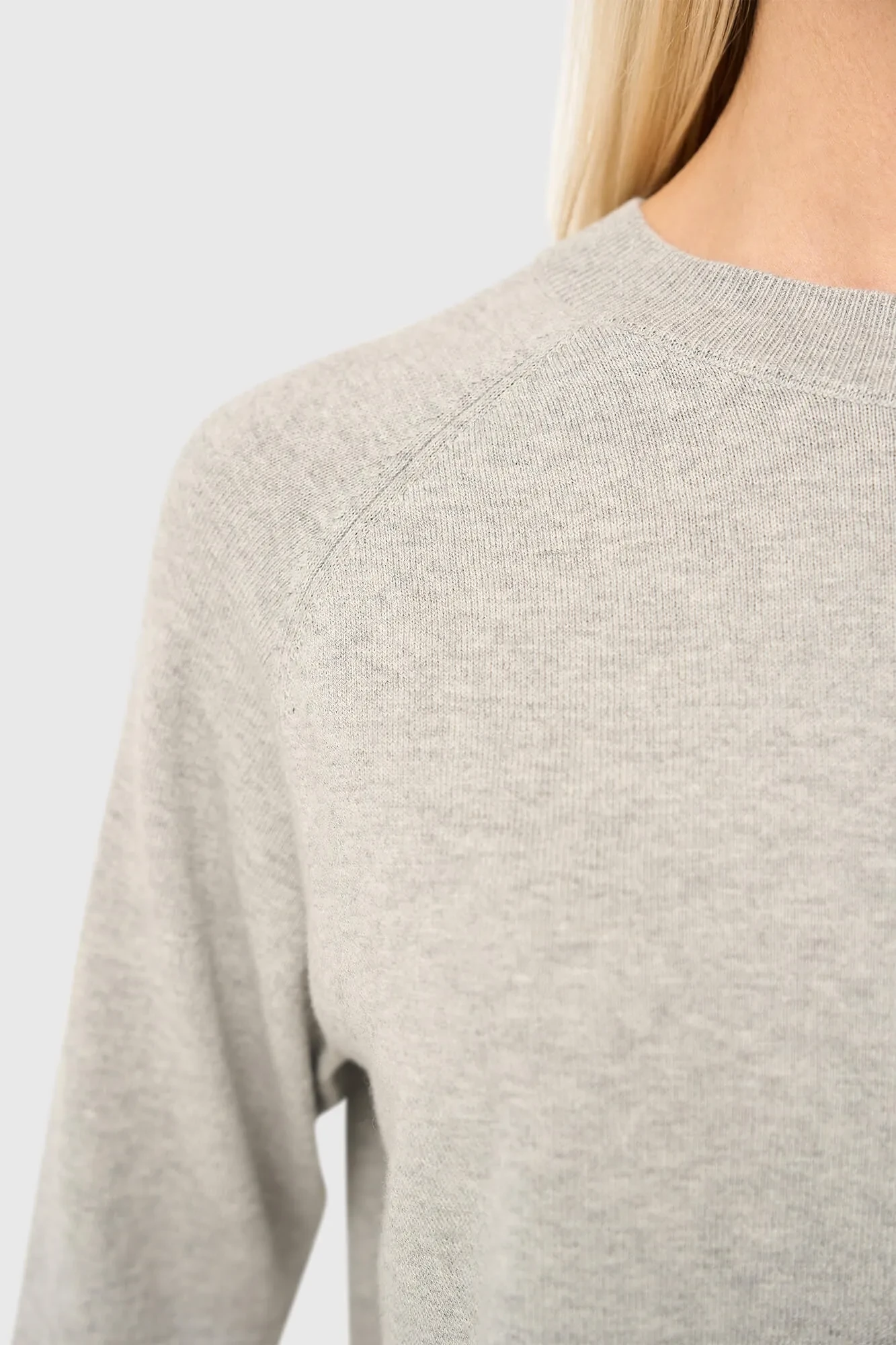 Katoen Cashmere Gebreid Truitje Moss Grijs