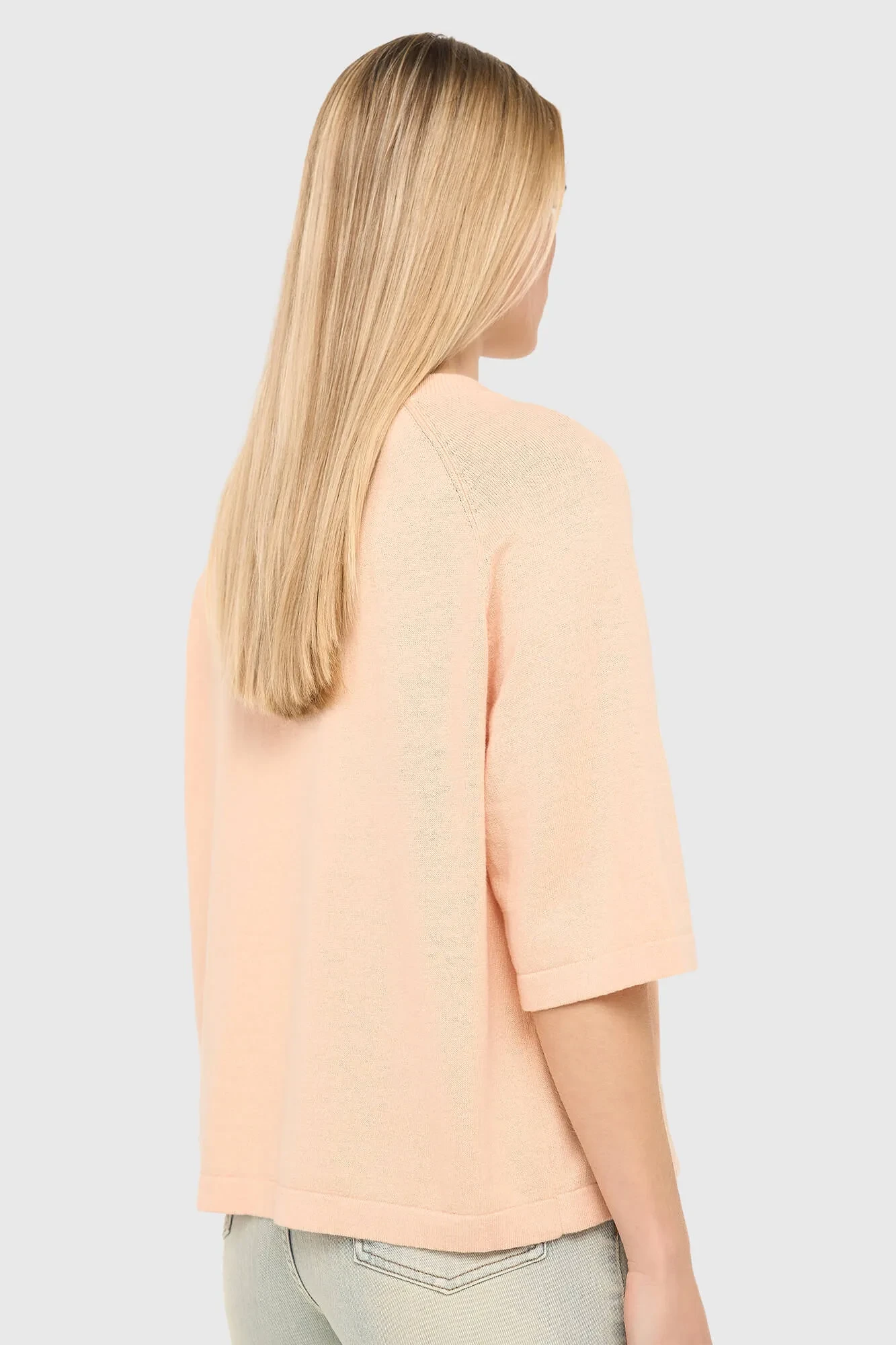 Katoen Cashmere Gebreid Truitje Moss Peach