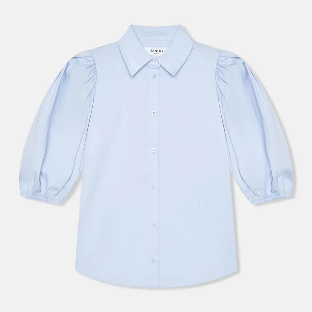 Katoenen Blouse Dames Lars Blauw