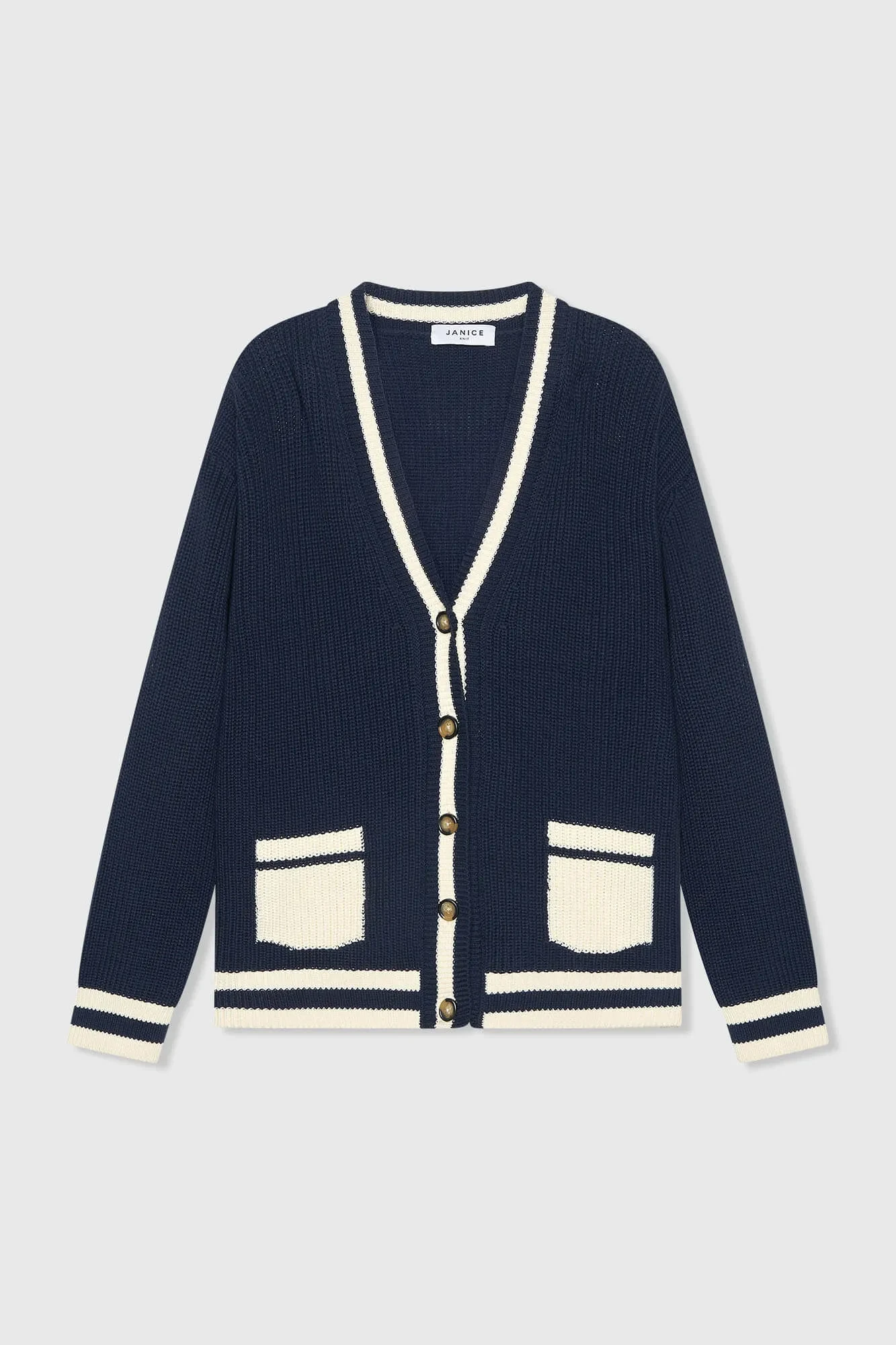 Katoenen Vest Knopen Dames Mars Blauw