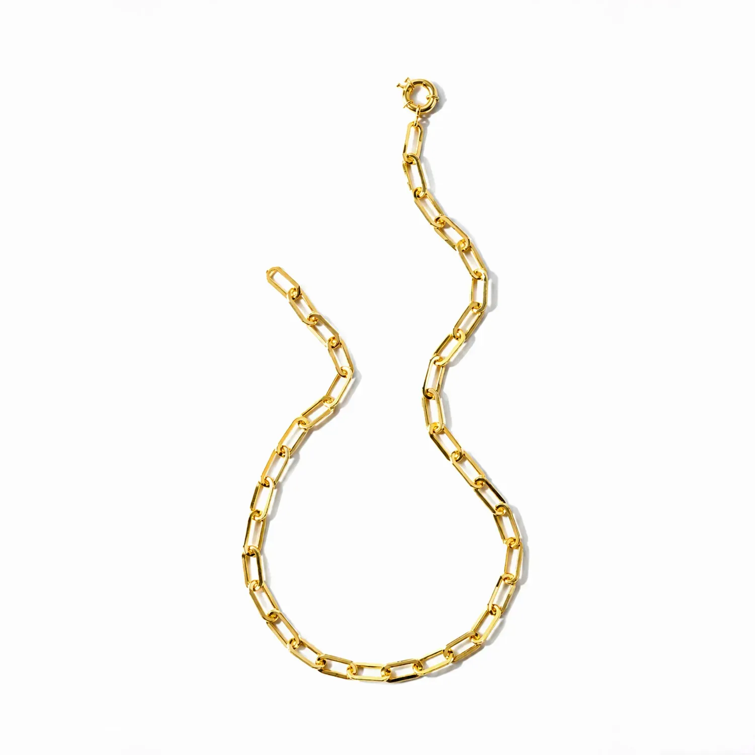 Gouden Paperclip Schakel Ketting Legend